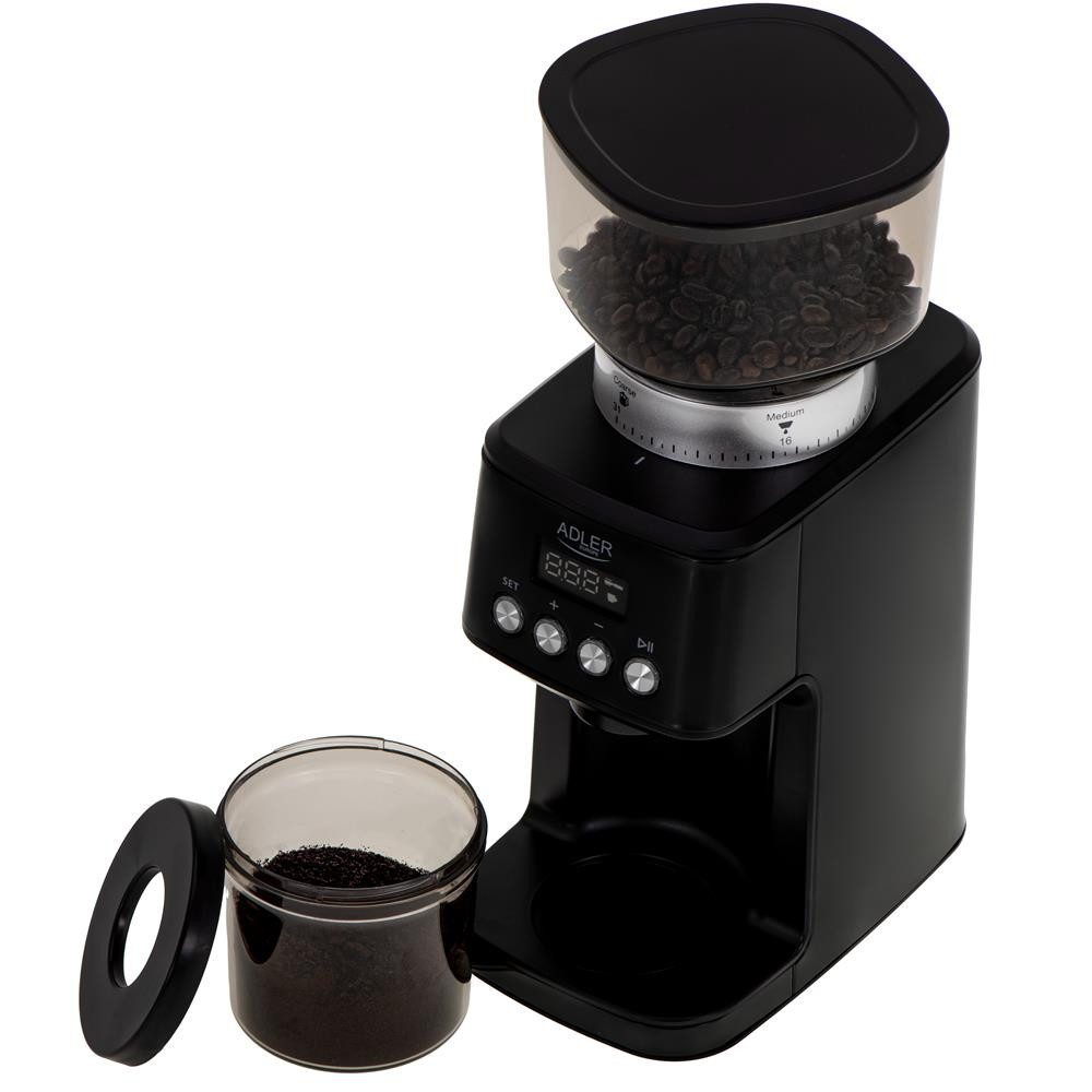 Adler Kaffeemühle AD 4300, elektrische Kaffeemühle, 300g Kaffeebohnen Behälter, schwarz