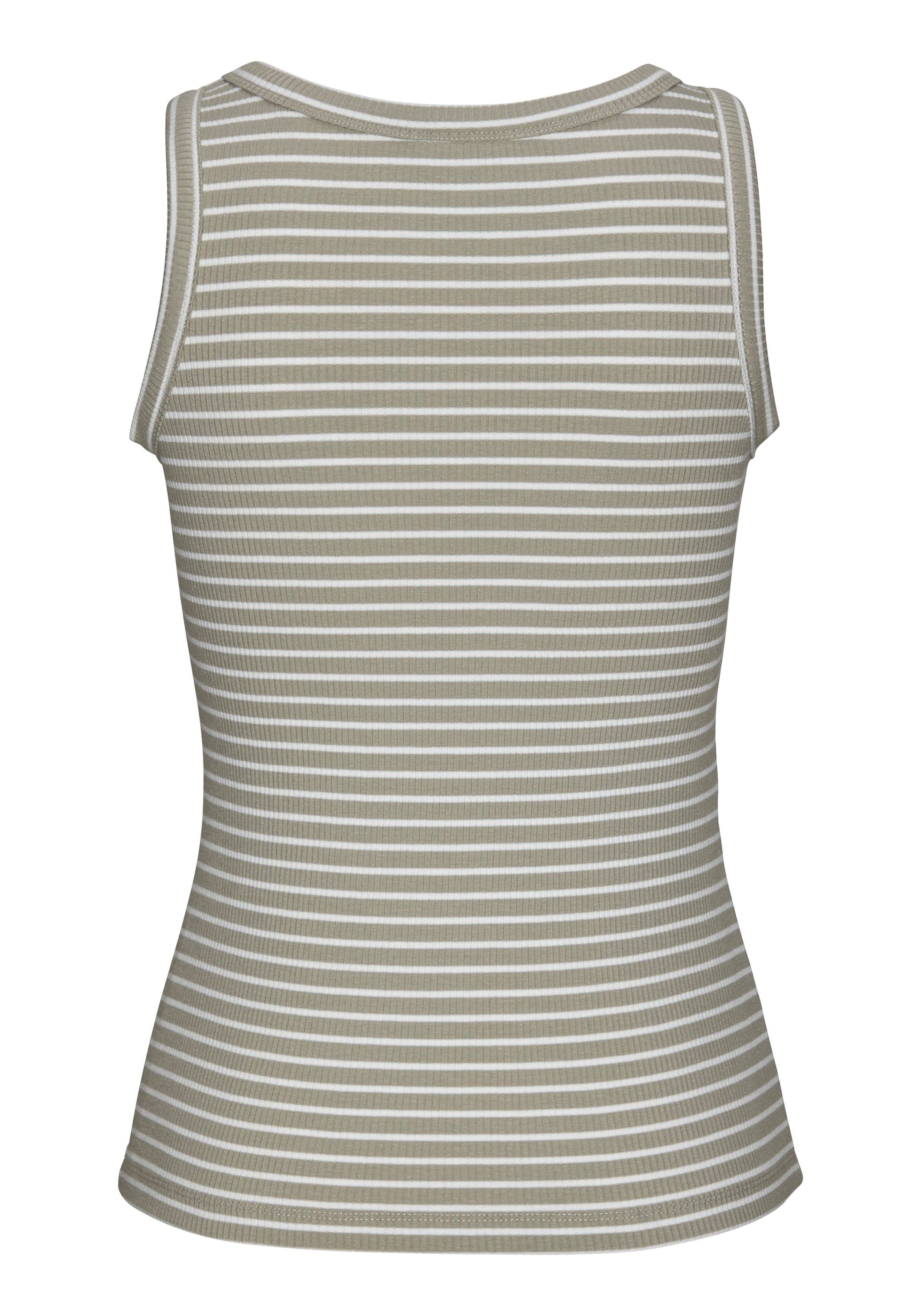 Elbsand Tanktop "Isa" aus weicher Rippware mit Modalanteil Ripptop mit Streifenmuster, sommerliches Top im Streifenlook – Bild 4 von 5