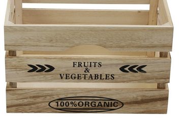 Dekoleidenschaft Schubkastenkommode "Food Storage" aus Holz mit 3 Schubladen, Obstregal, Küchenschrank, Kommode, Kartoffelkiste, Obstschrank, Gemüseregal