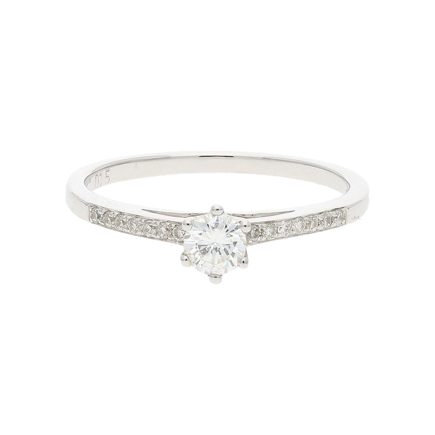 JuwelmaLux Fingerring JuwelmaLux Verlobungsring 750er 18 Karat Weißgold mit Diamanten 0,21ct (kein Set, 1-tlg)