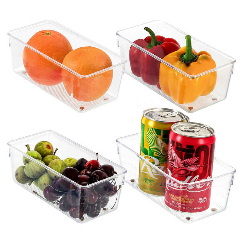 Kurtzy Aufbewahrungsbox Transparente Aufbewahrungsbox - 16 cm Länge - optimale Organisation, Kühlschrank Aufbewahrungsbox - 16 cm lang - Transparenter Behälter