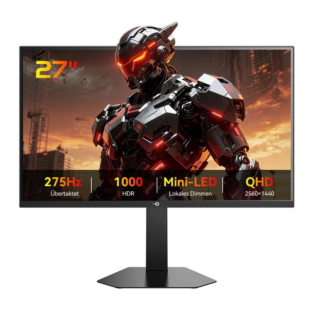 TITAN ARMY P276MS QHD 275Hz Overclock, 1ms MPRT, HDR1000 1200nits, FreeSync Gaming-Monitor (2560 × 1440 px, QHD, 1 ms Reaktionszeit, 240 Hz, IPS, neigbarer Standfuß, VESA-Wandhalterung)