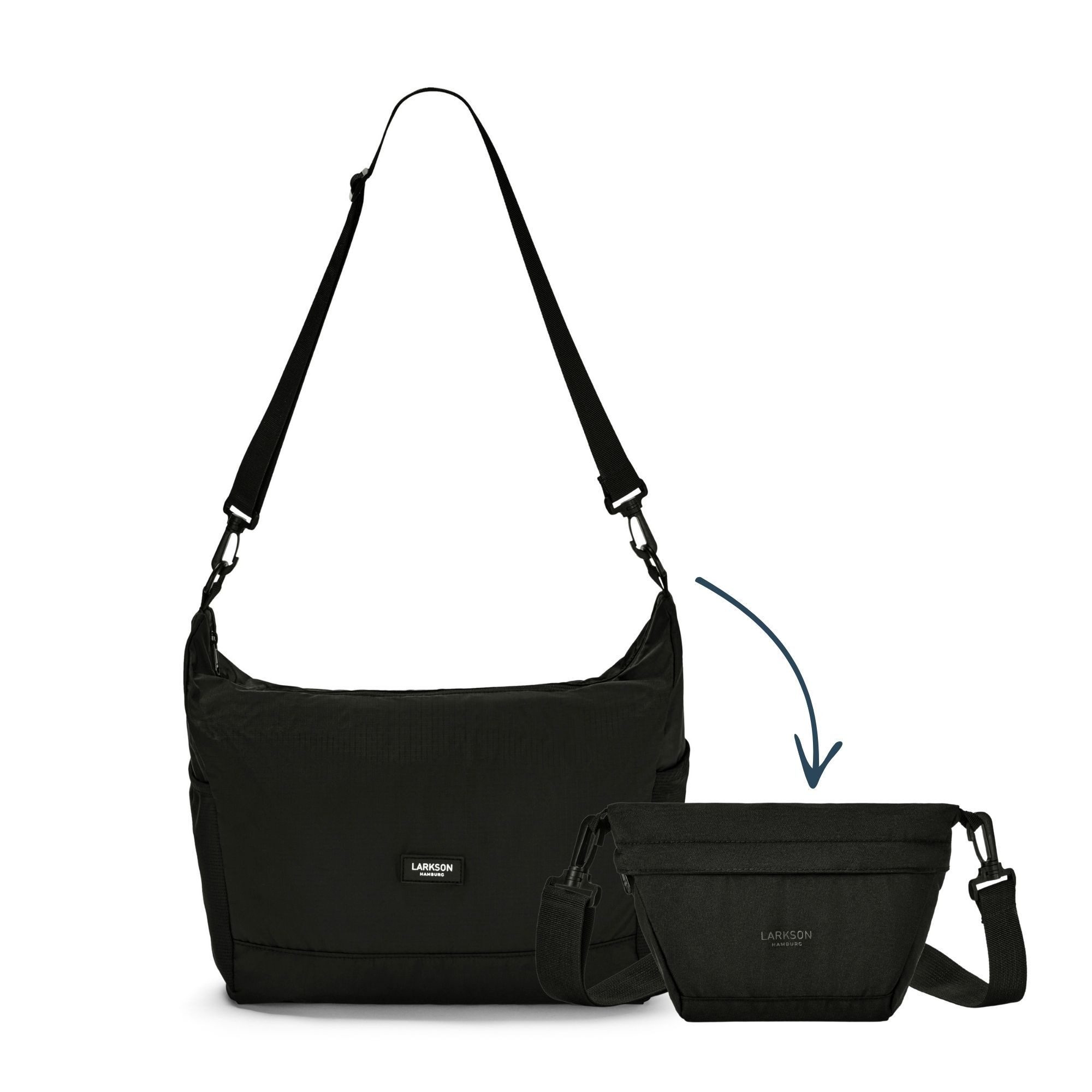 LARKSON Shopper Olea Packable Shopper (1-tlg), 2in1 Crossbody Bag & Shopper, faltbar