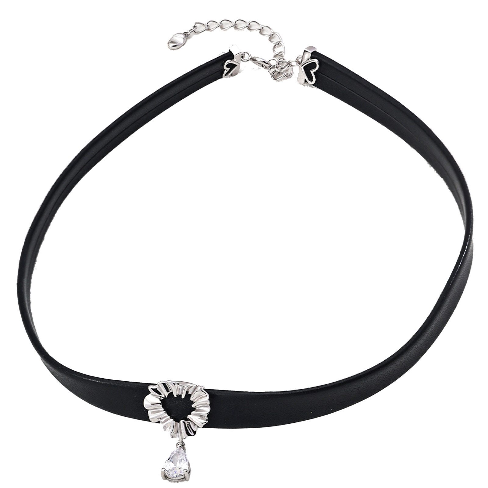 Jumpeak Choker PU-Leder,Samt, halskette damen silber925,choker halskette,18kvergoldet, halskette damen,2 Farben,damen geschenk,geschenk für tochter