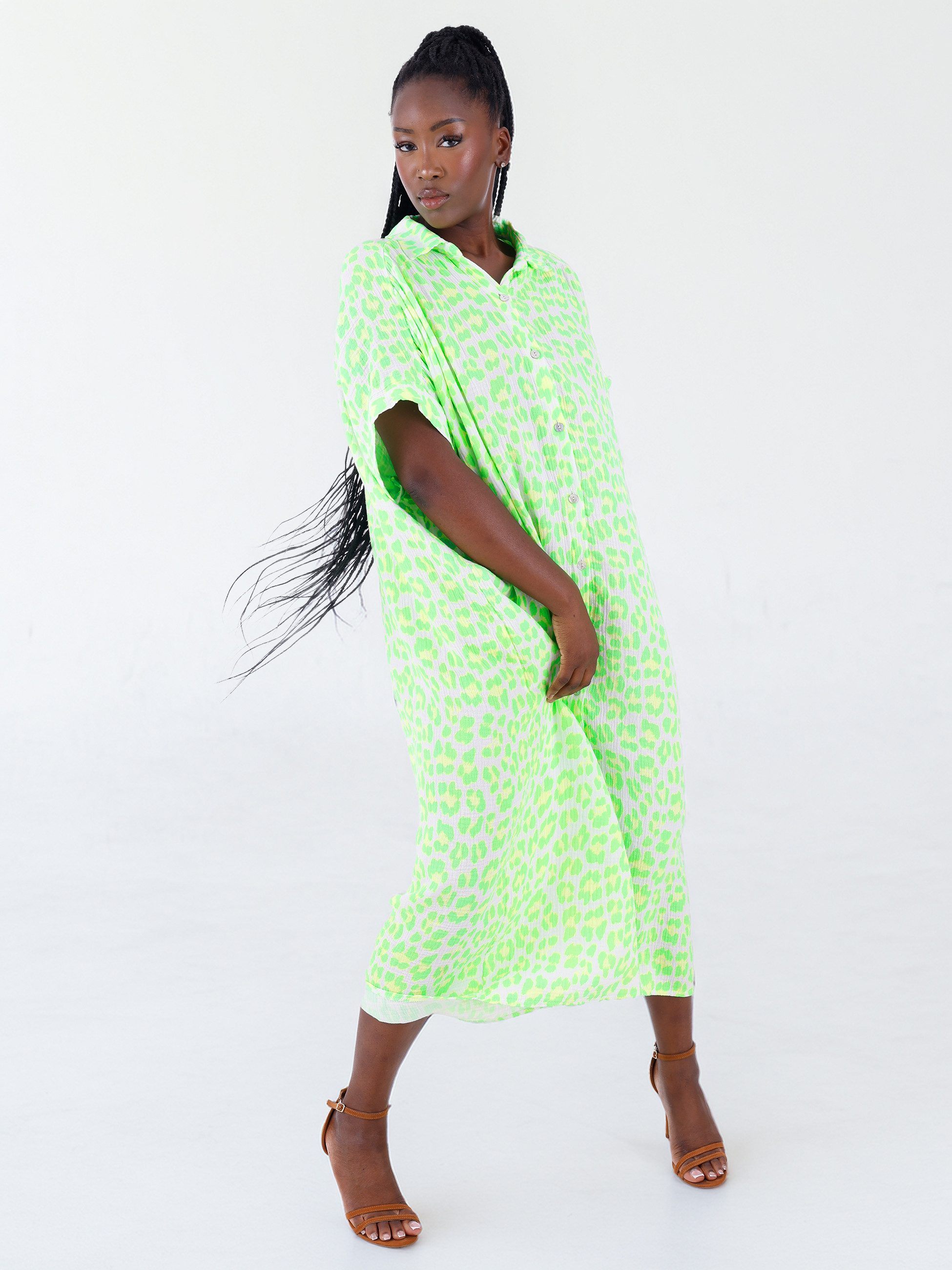 YC Fashion & Style Hemdblusenkleid Oversized Musselin Kleid im Hemdblusenst günstig online kaufen