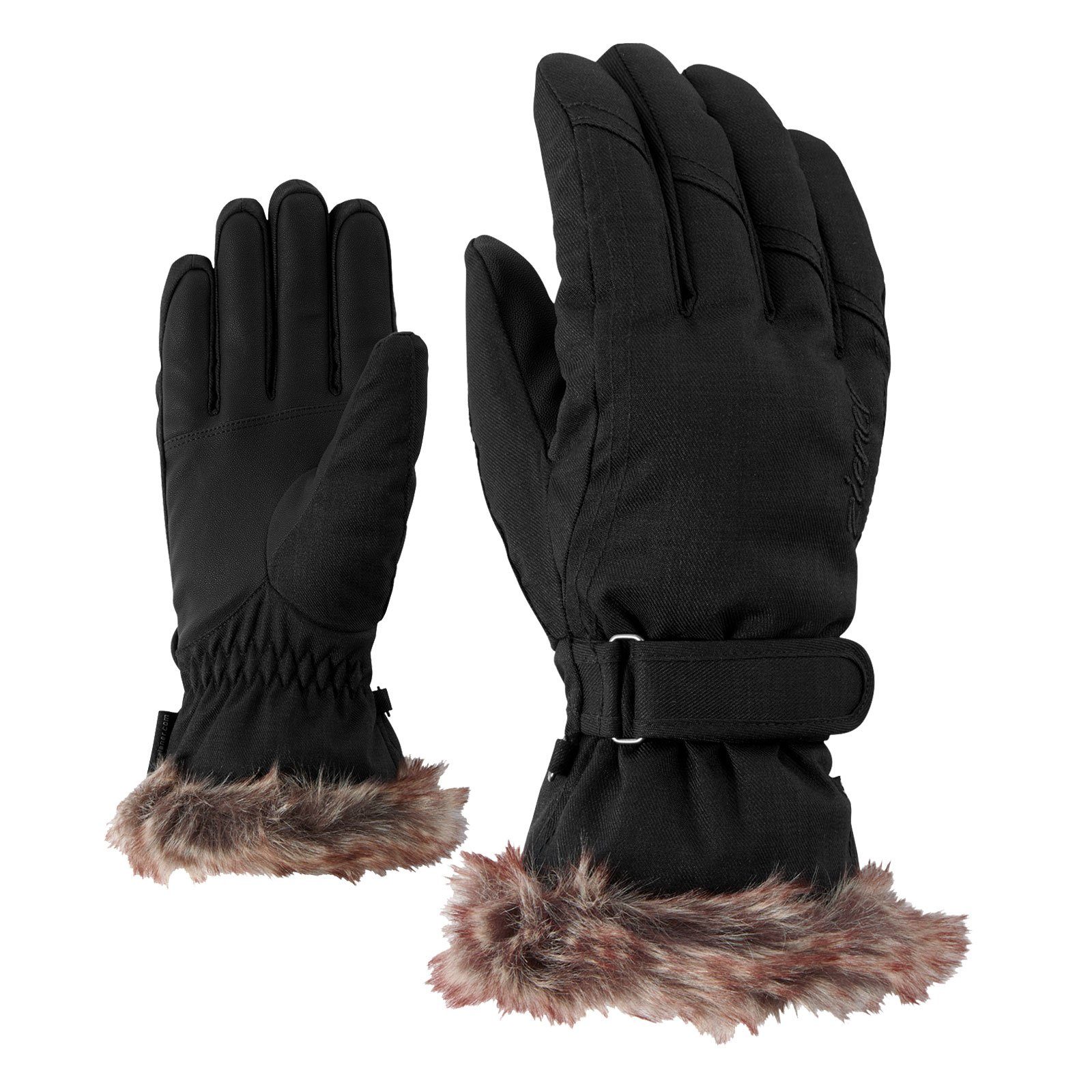 Ziener Skihandschuhe Kim mit Kunstfell an der Stulpe günstig online kaufen