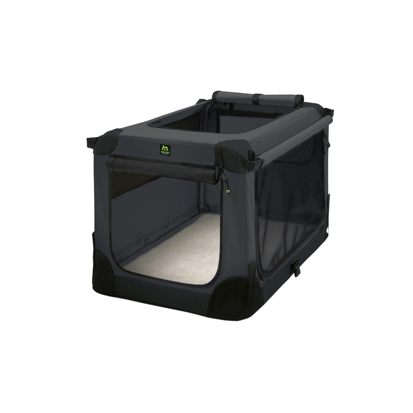 Thumbnail - MAELSON Tiertransportbox Soft Kennel Transportbox, faltbar, anthrazit, 72 x 51 x 51, für Hunde und Katzen geeignet