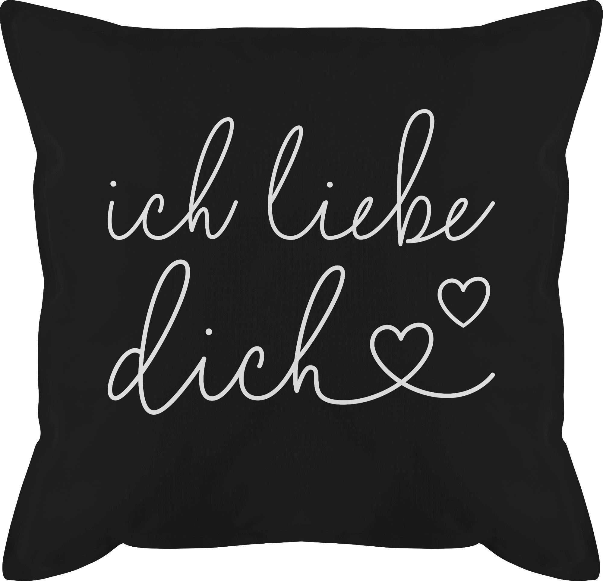 Shirtracer Dekokissen Ich Liebe Dich - Jahrestag Geschenk für Ihn Sie Valentinsgeschenk Männ, Dekokissen Valentinstag Geschenk
