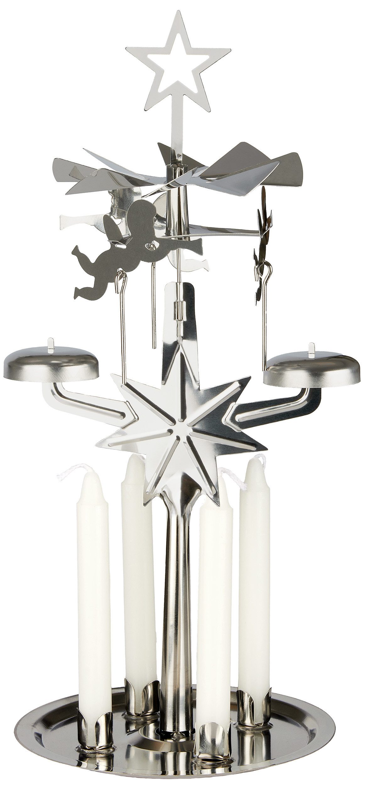 BRUBAKER Kerzenständer Drehende Tischpyramide Kerzenhalter Glockenspiel günstig online kaufen
