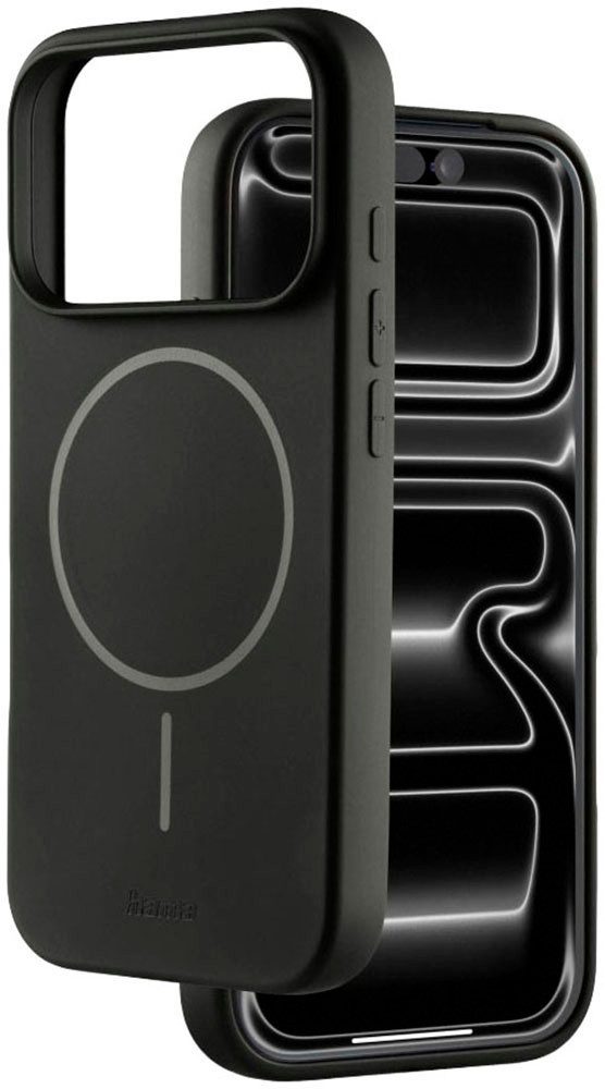 Hama Smartphone-Hülle Handyhülle magnetisch für Apple iPhone 17 Pro 18 Pro Schwarz, Magnetisch, Kratzschutz, Ultra-Slim-Design, bezogene Seitentasten