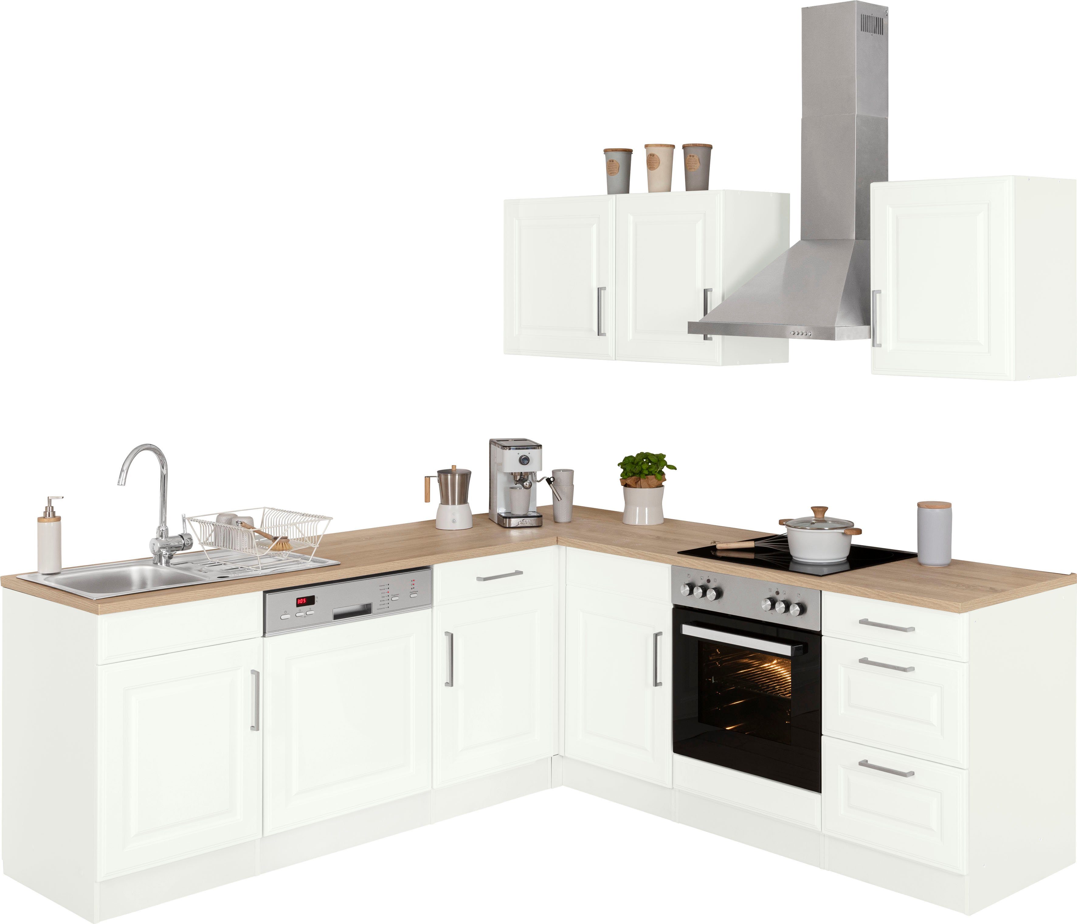 KOCHSTATION Winkelküche "KS-Stockholm" Stellbreite 220/220 cm, mit hochwert günstig online kaufen