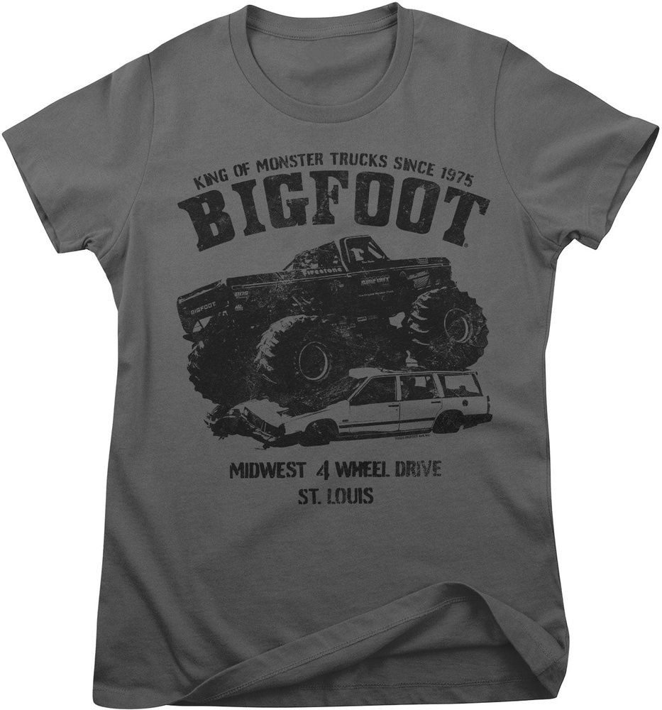 Bigfoot T-Shirt Monster Car Crush Girly Tee
