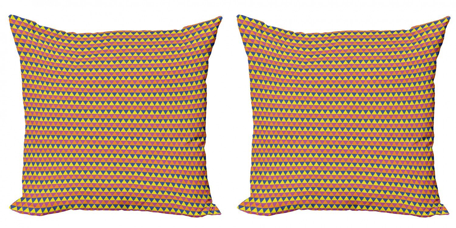 Kissenbezüge Modern Accent Doppelseitiger Digitaldruck, Abakuhaus (2 Stück), Geometrisch vibrant Triangles