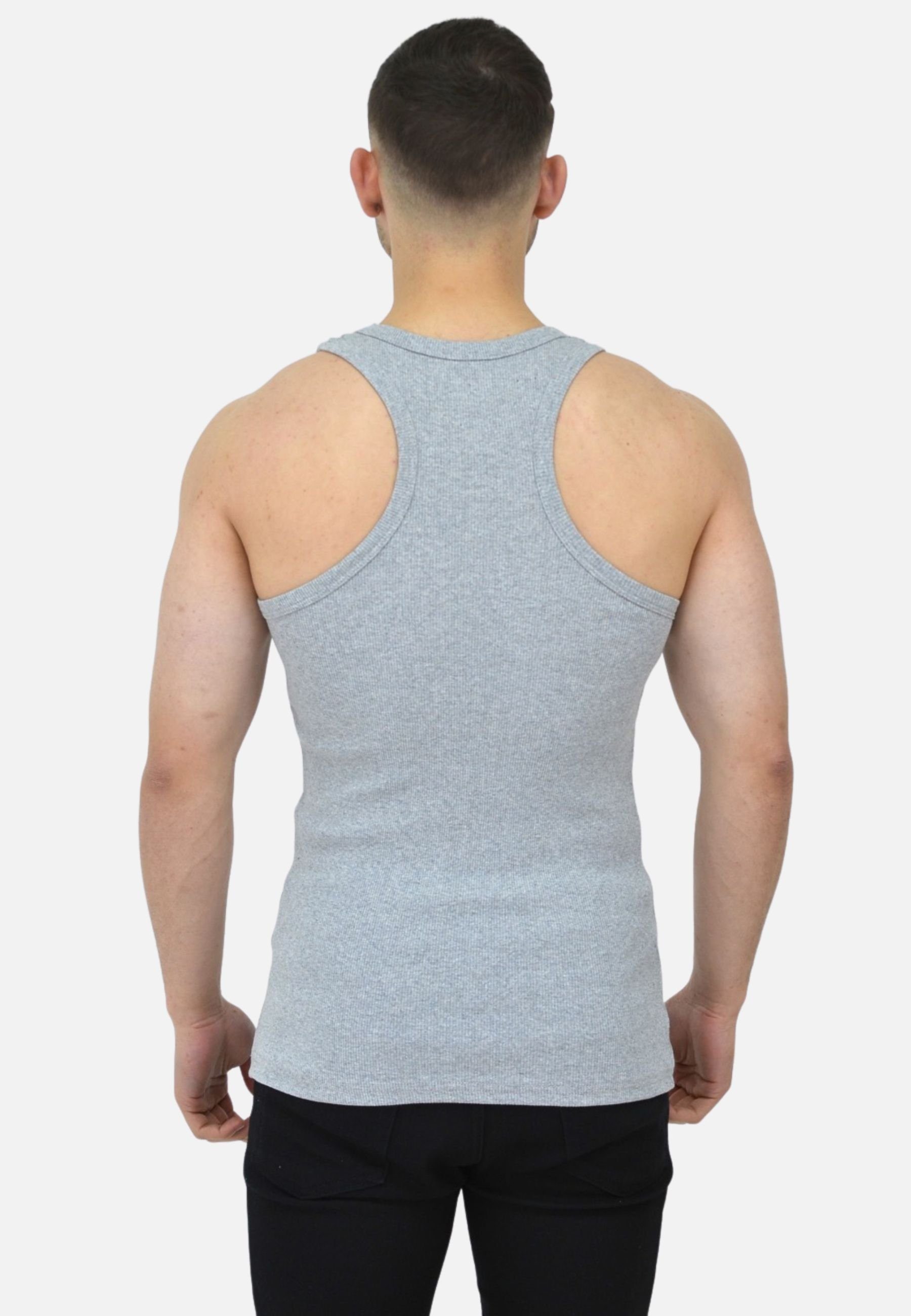 Megaman Tanktop Herren Tank Tops Baumwolle Ärmelloses Unterhemd Basic