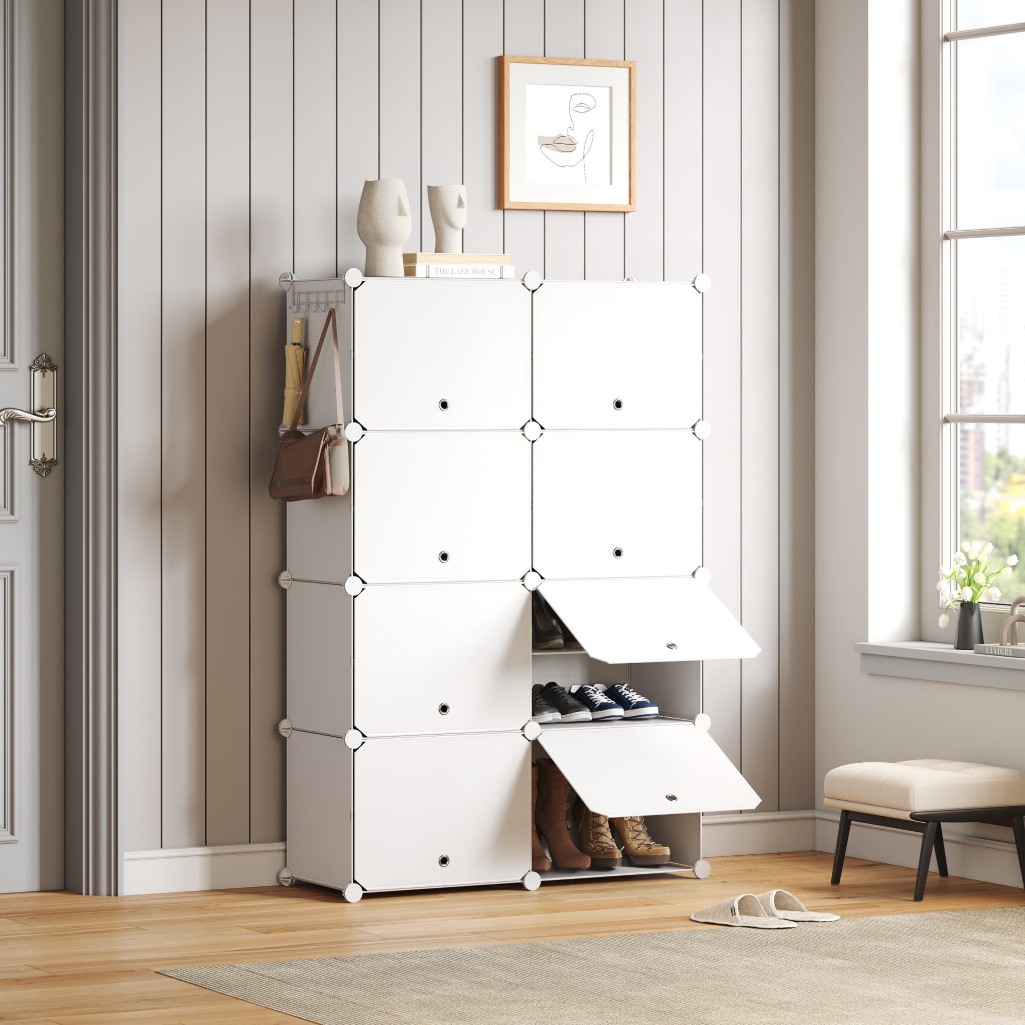 Mondeer Schuhschrank Schuhregal (8 Fächer) mit günstig online kaufen