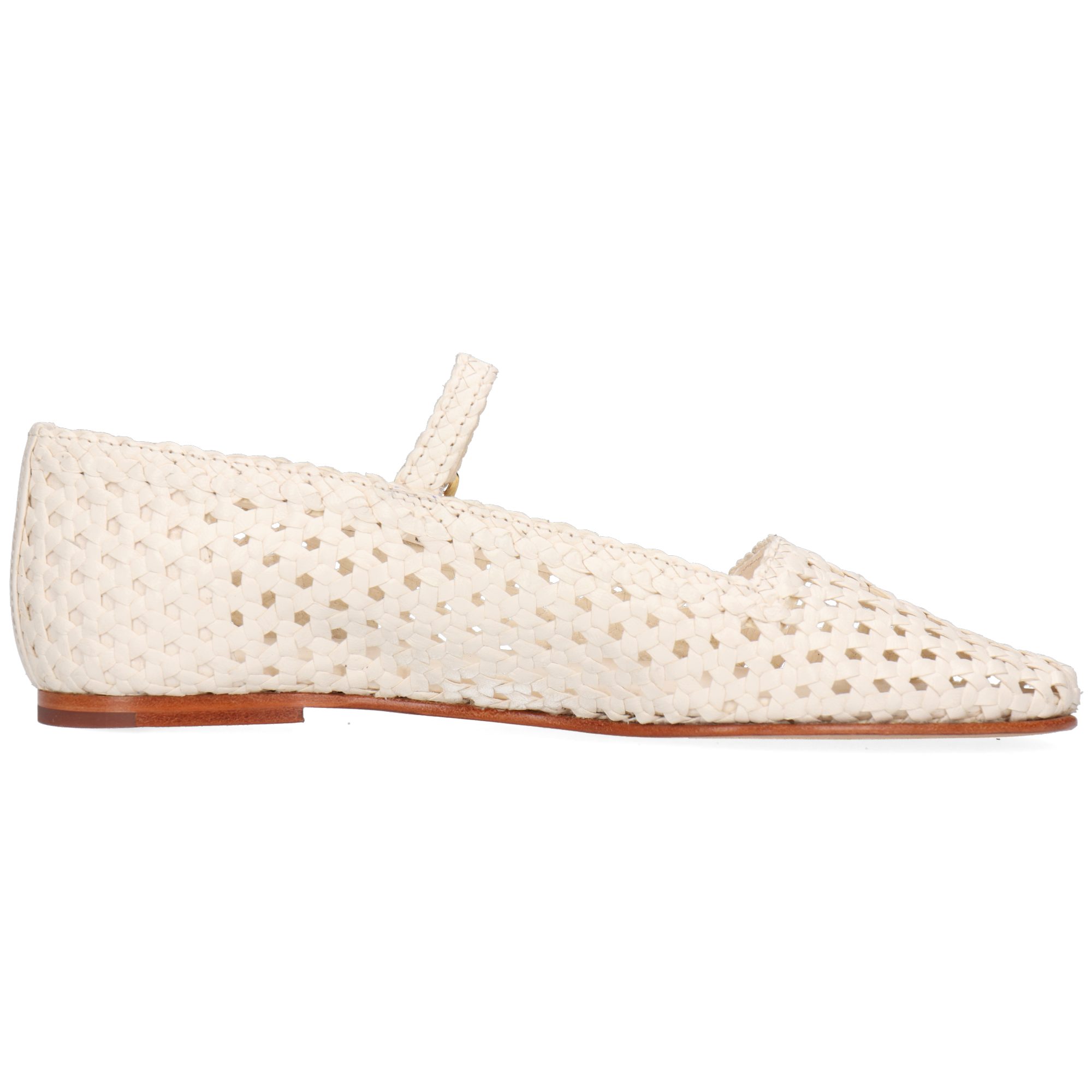 Melvin & Hamilton Bexley 10 Leder-Geflochtene Schuhe für Damen Ballerina Flache Absätze, Echtes Leder, Von Hand geflochten
