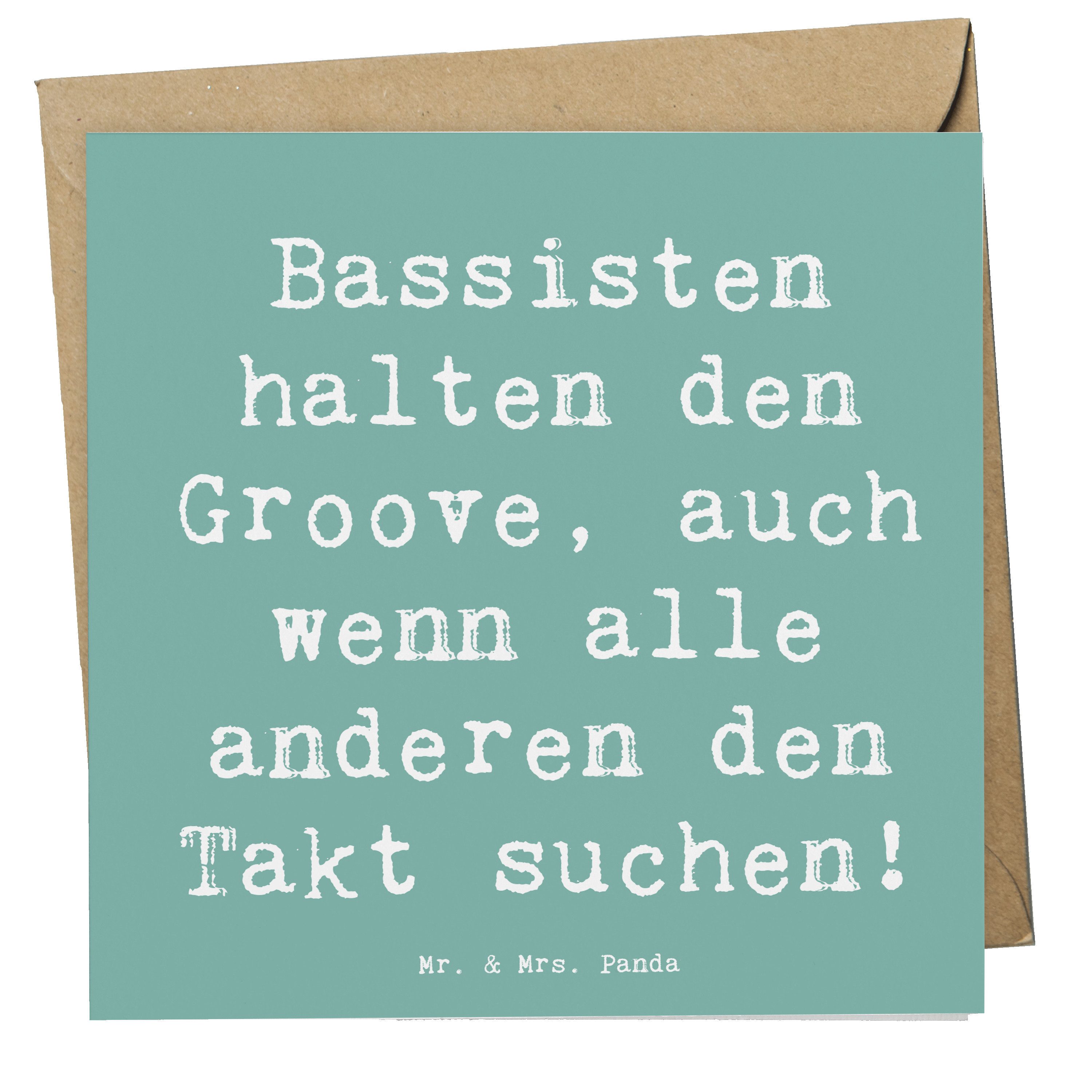 Grußkarte Bassgitarre Groove - Meeresbrise - Geschenk, Musikband, Illustratione