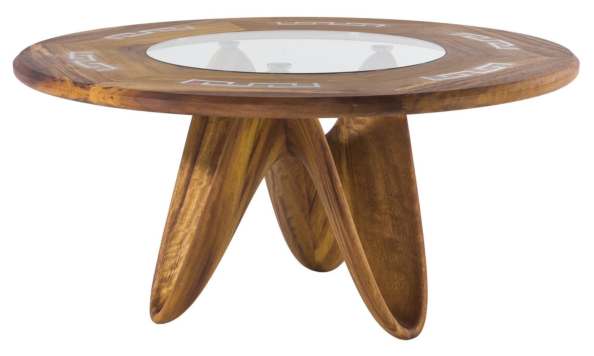 JVmoebel Couchtisch Runder Holztisch in warmem Braun mit eleganter Form (Packung), Made in Europe