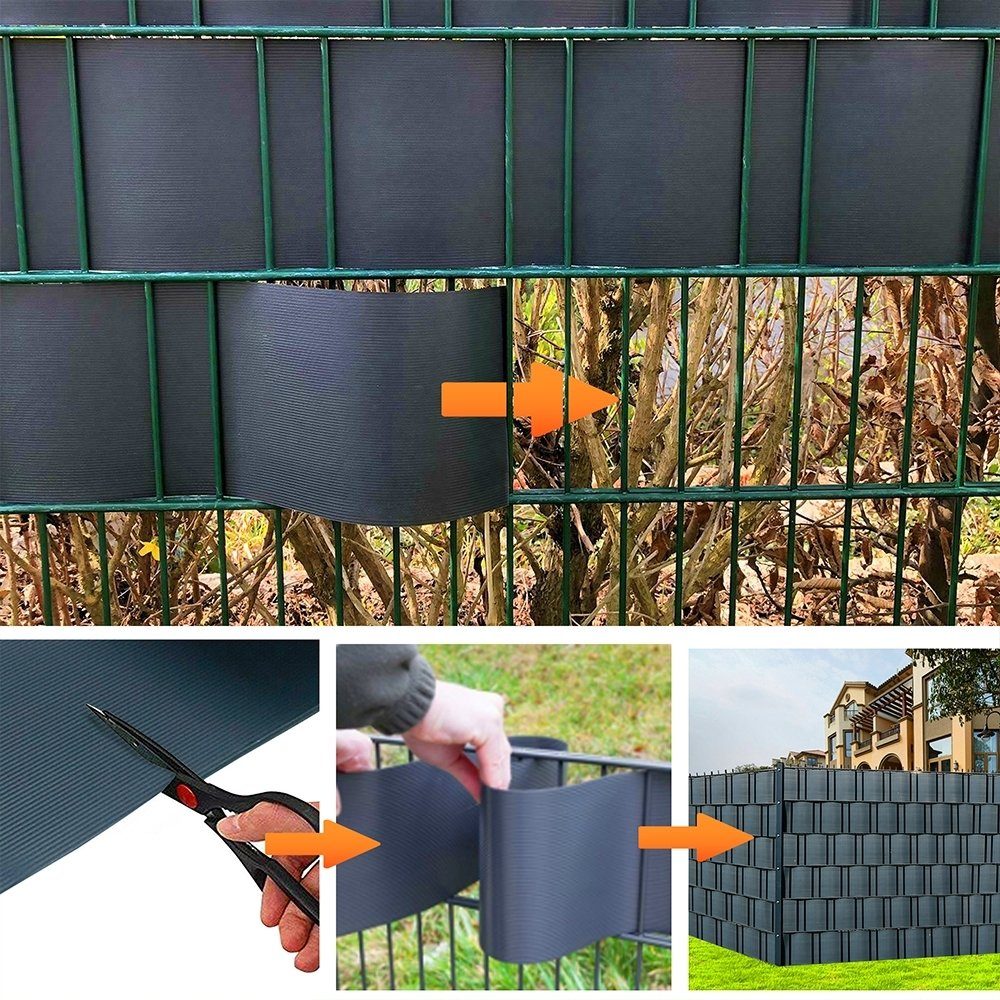 Feel2Home Sichtschutzstreifen Sichtschutz 10X HART PVC Sichtschutzstreifen Zaunfolie versch. Farben, (10er Set, Sichtschutzstreifen), Hart PVC – Bild 5 von 5