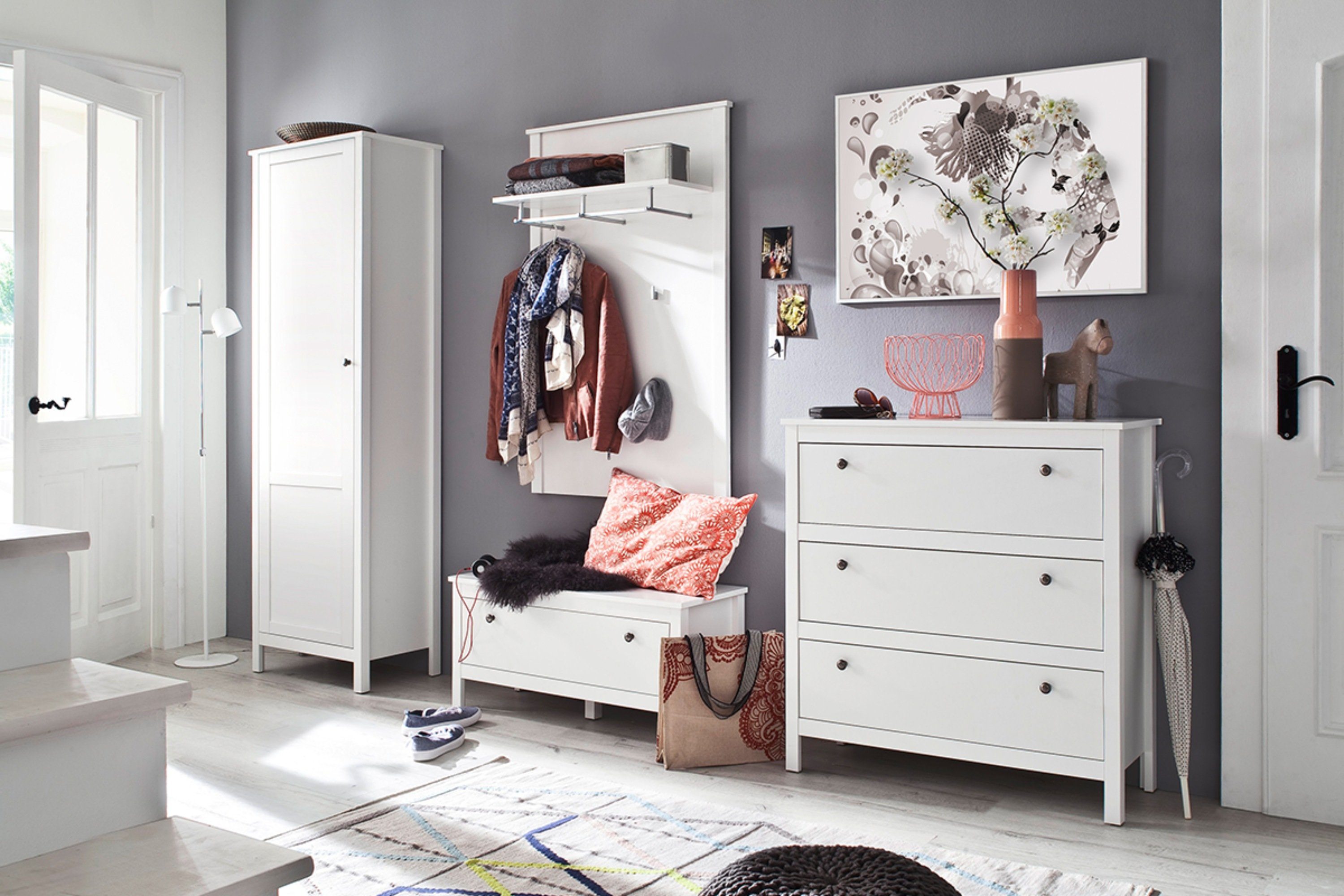 KONSIMO® Standregal FARGE abschließbares Hochregal, mit Türen, ABS-Kanten, zeitloses Design