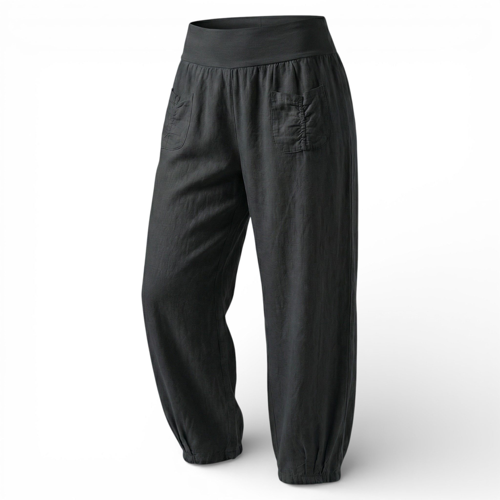 Leinenhose Sommerliche Leinen Pumphose luftig leichte Schlupfhose