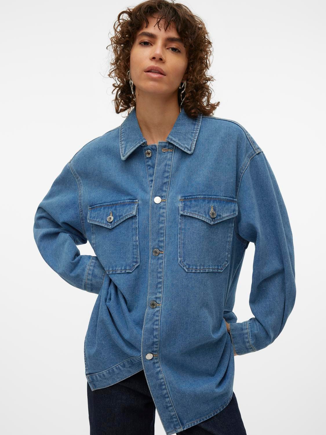 Vero Moda Jeansbluse VMNAYA OVERSIZED DENIM günstig online kaufen