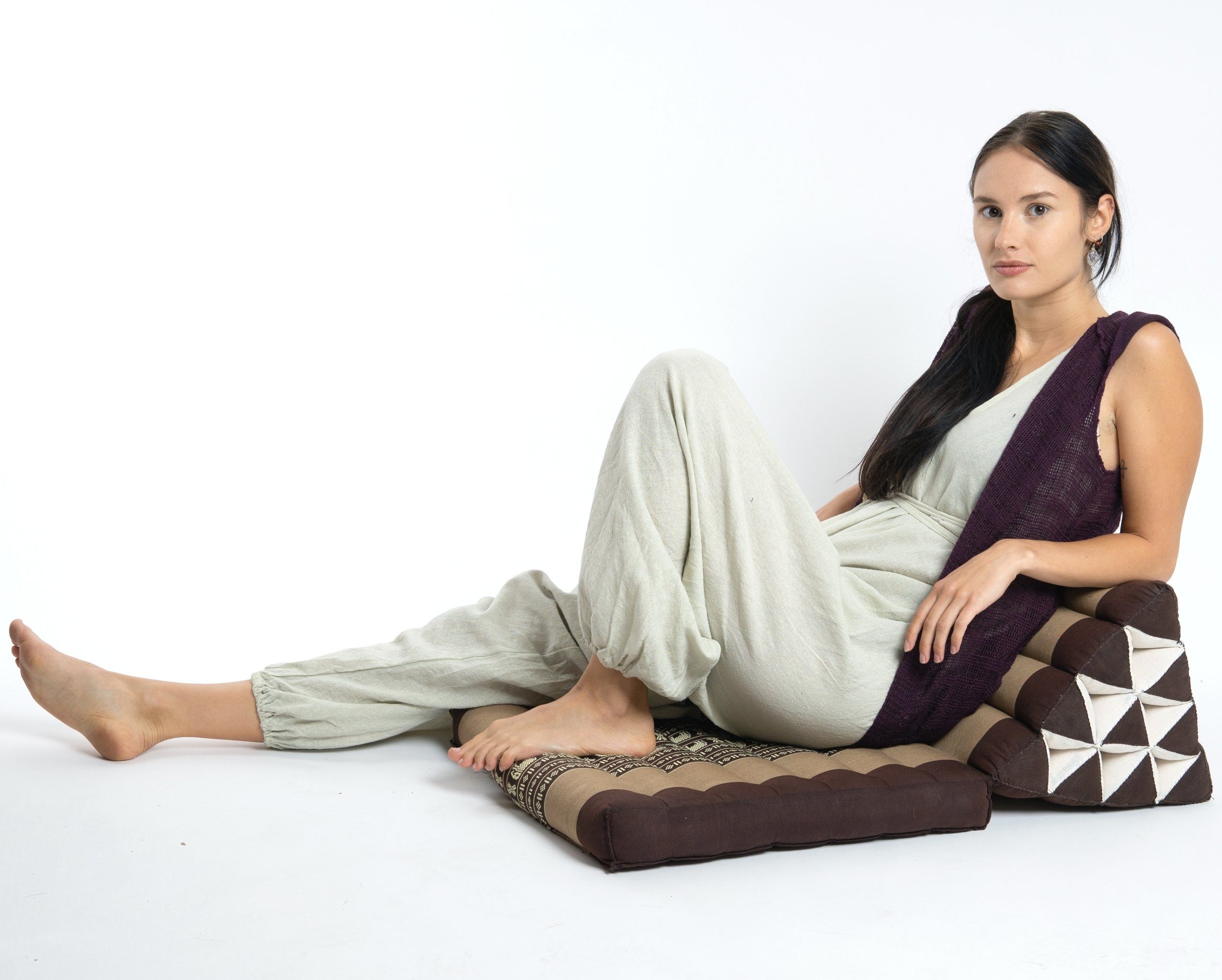 Guru-Shop Sitzkissen Thaikissen, Dreieckskissen, Kapok, Tagesbett..