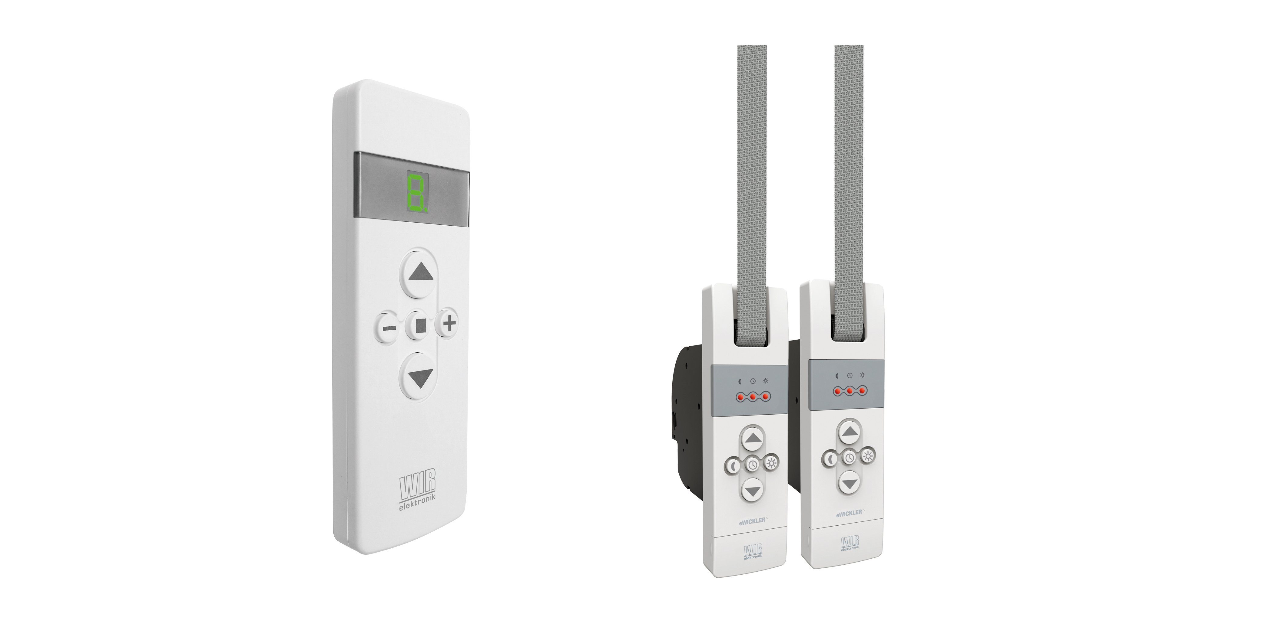 WIR elektronik Rollladenmotor eWickler Standard eW830-F Funk für 17-23 mm Gurtbreite, mit Funk, Unterputz, 50 kg Zugkraft, + 1x Fernbedienung FB-9