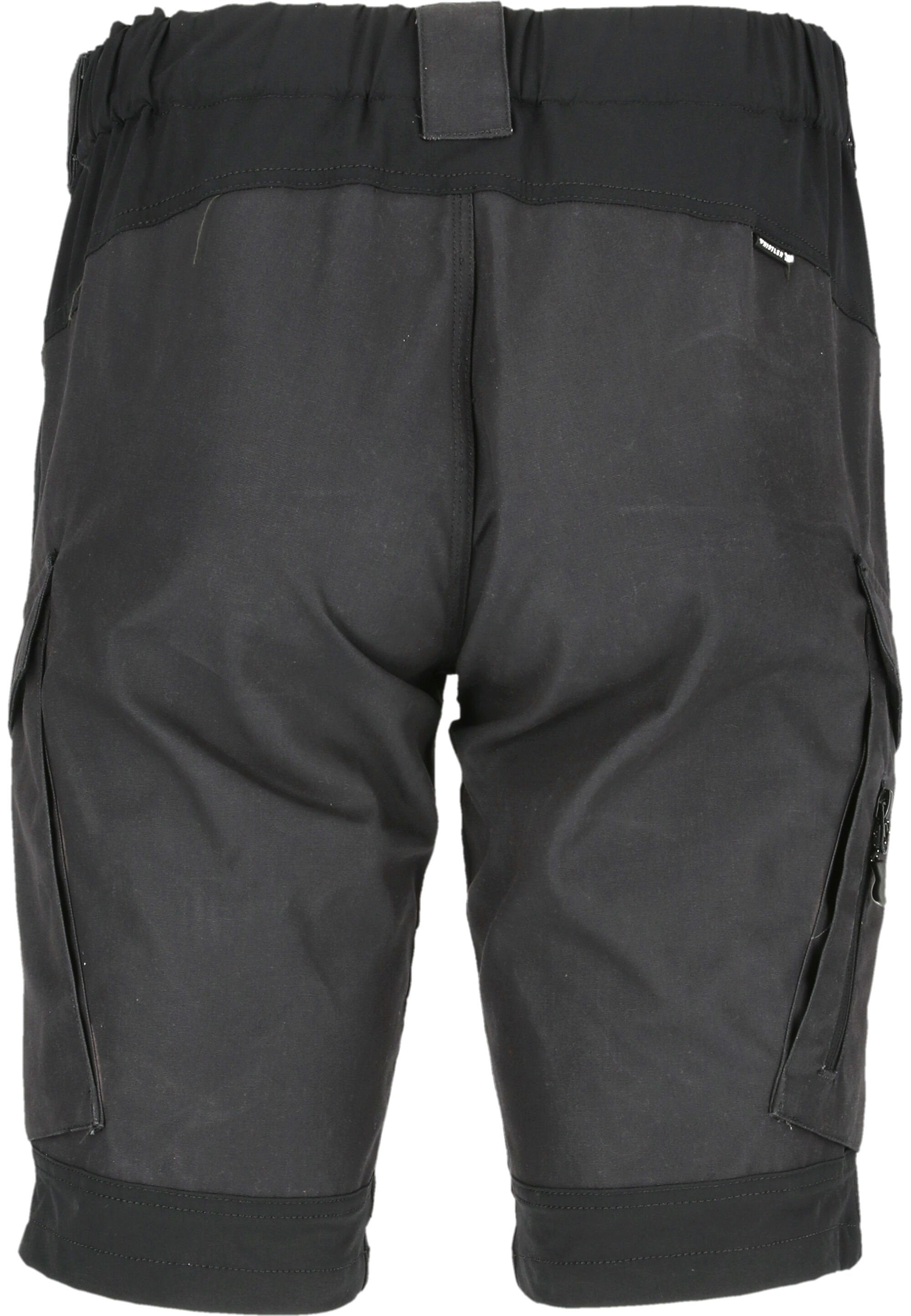 WHISTLER dunkelgrau-schwarz mit ROMMY Materialmix Shorts atmungsaktivem