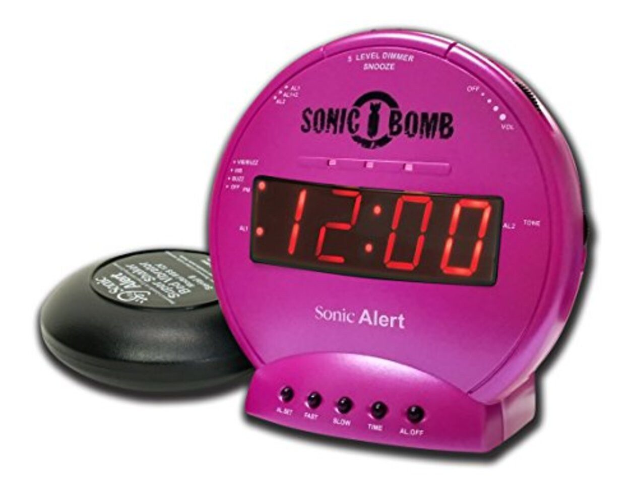 Geemarc Wecker Geemarc Sonic Bomb Wecker mit Vibration (pink) Extra lauter günstig online kaufen