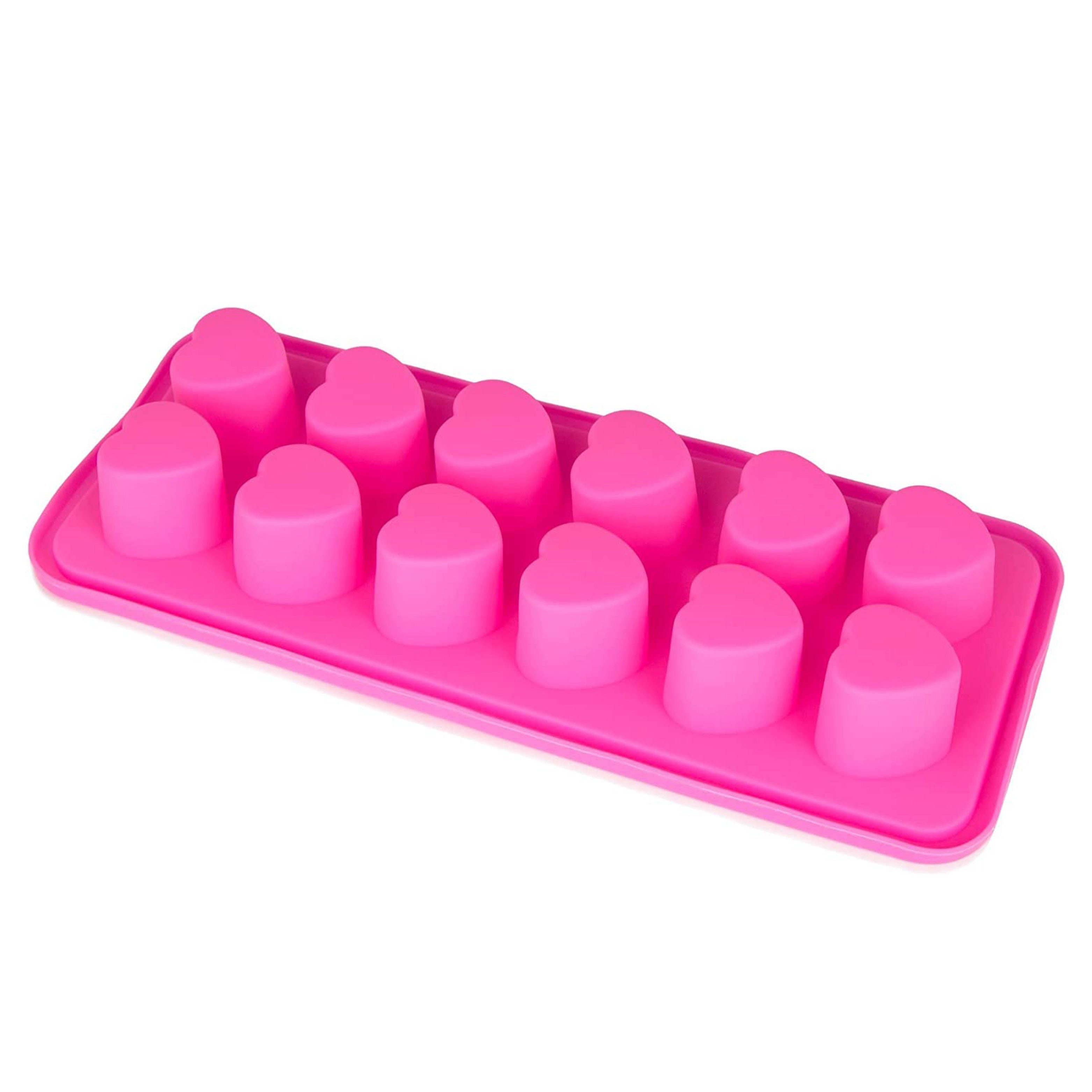 wisefood Silikonform 2-tlg., Silikonform Herzen - pink 26x11x3cm -, (2-tlg)