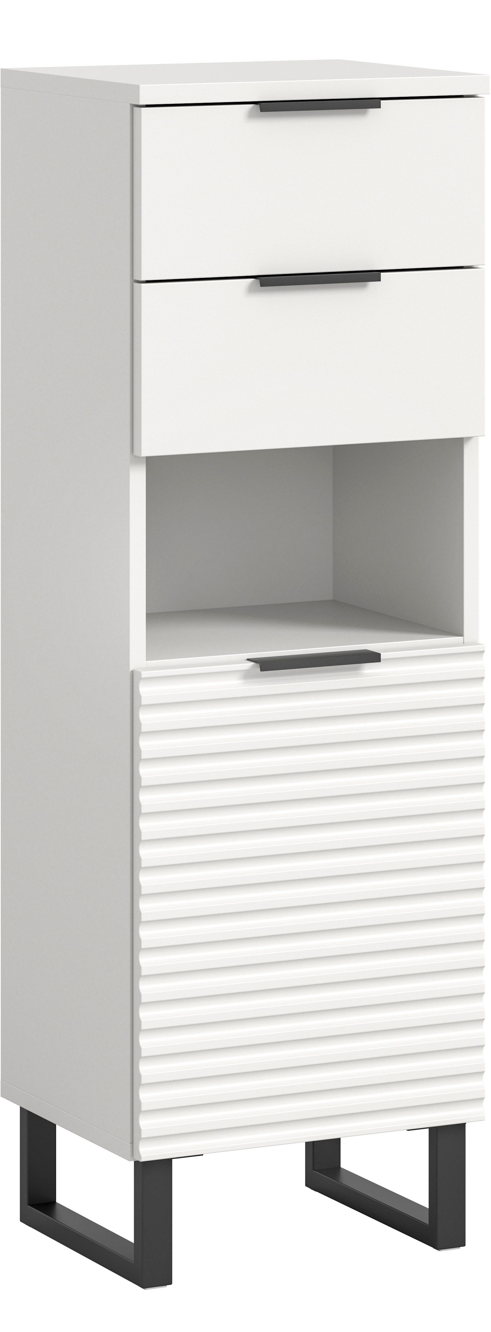Unterschrank Litica, Höhe 110 cm, 2 Schubkästen, 1 Tür, 1 offenes Fach