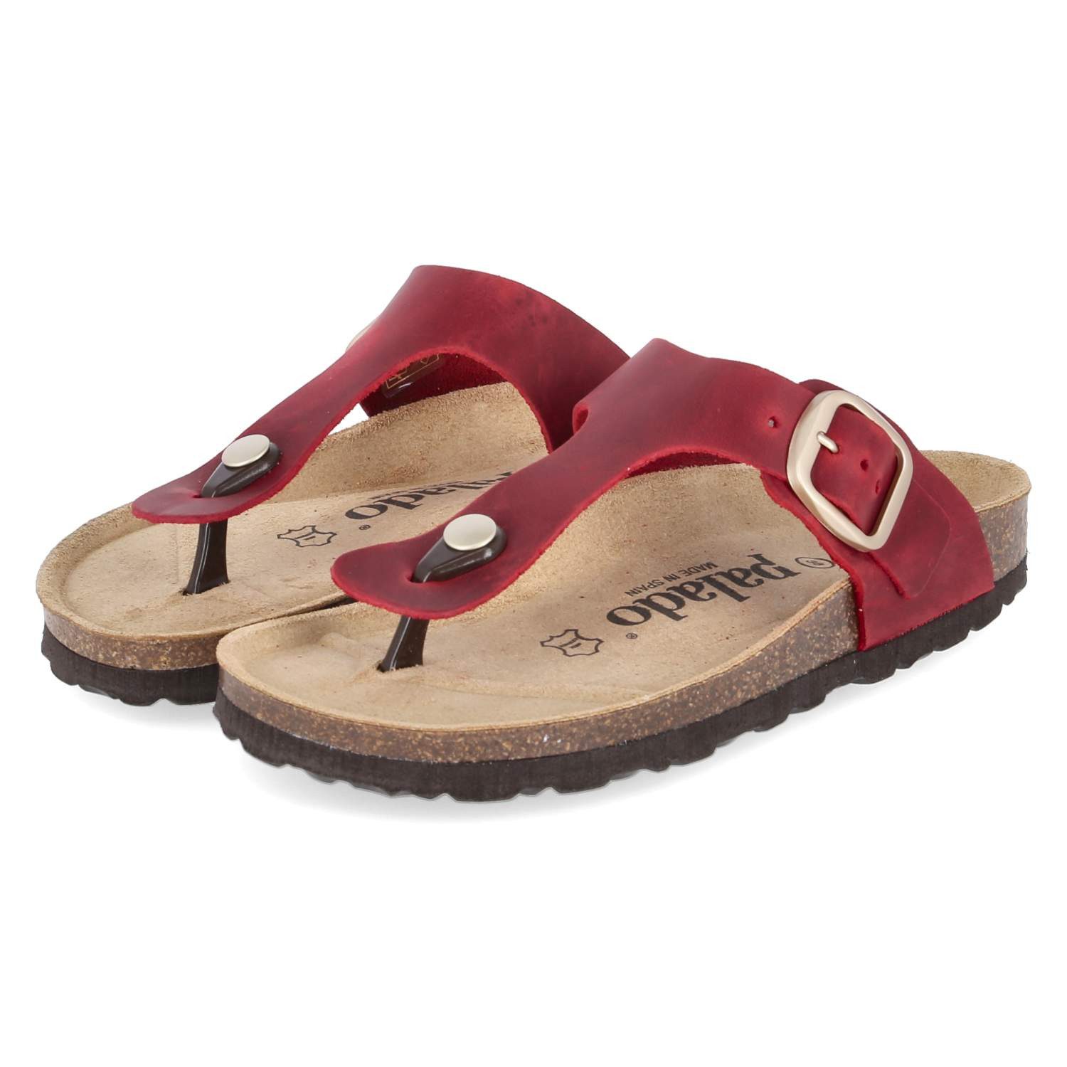 Palado Palado PALA-251780494-04 Damen Rauleder red Pantolette