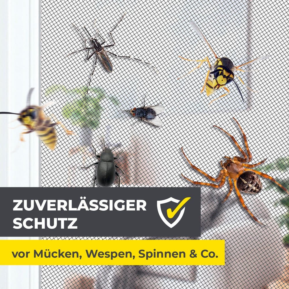 EASYmaxx Insektenschutz-Fensterrahmen Moskitonetz Insektenschutzgitter 110x günstig online kaufen