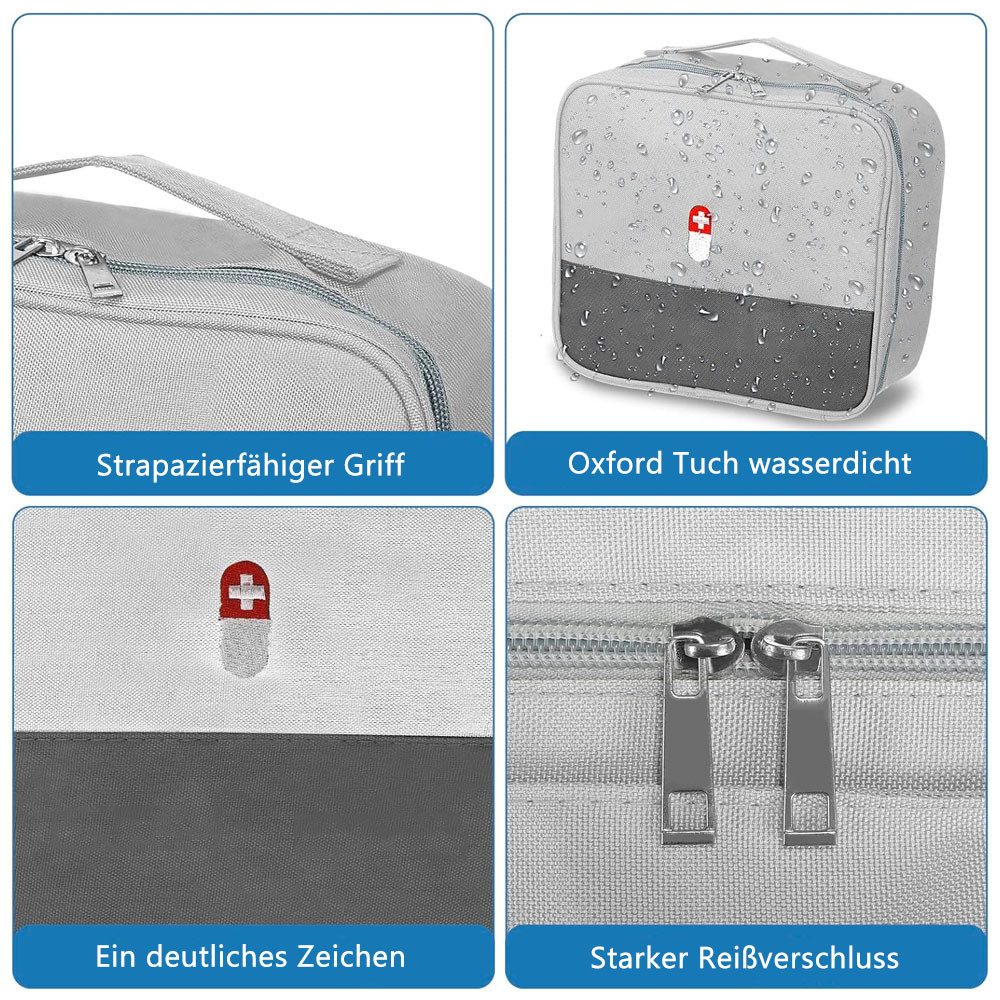 TUWENA Arzttasche 2 Stück Medikament Tasche, Große Kapazität Wasserdichte Notfalltasche