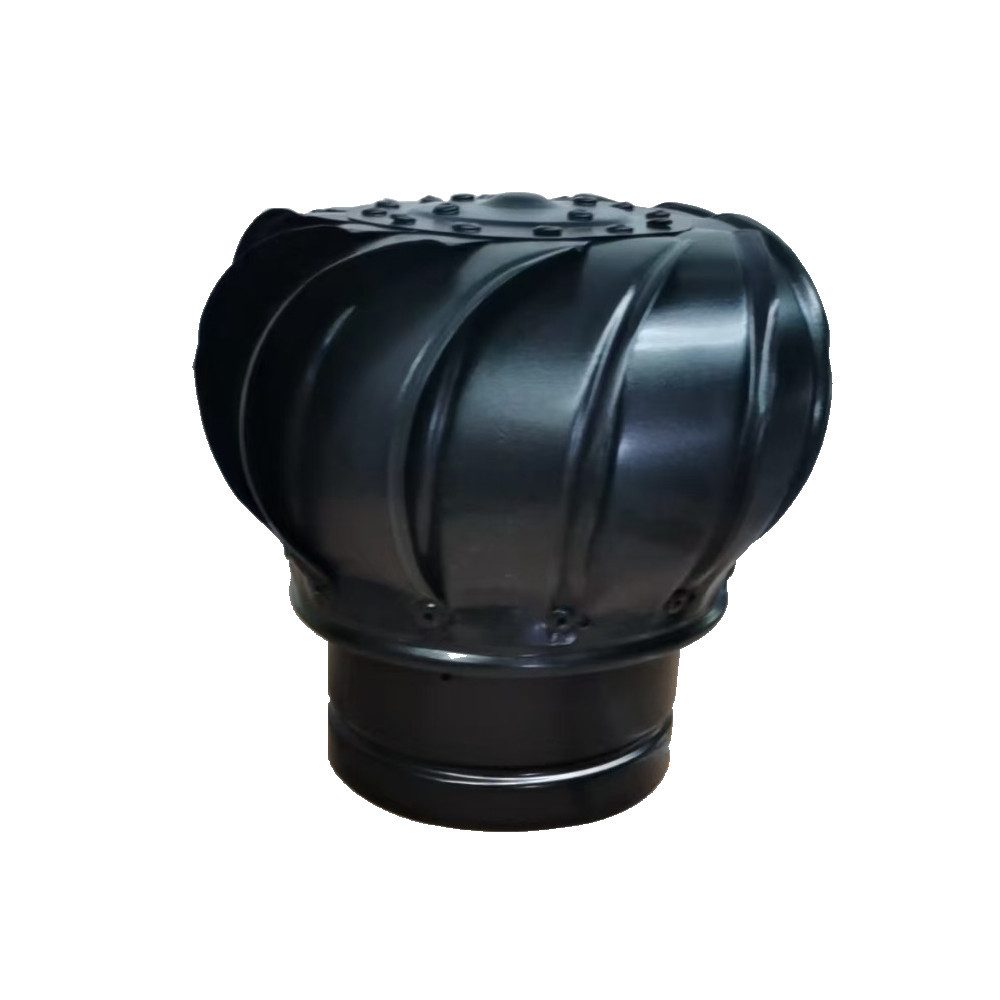 HAHN Handelshaus Turbinenlüfter Windgetriebener Dachventilator - DN 100/110 - Edelstahl 316 - Schwarz, Ø 110 mm, 1-tlg., Windgetrieben, Lamellenkopf, Edelstahl 316, Schwarz