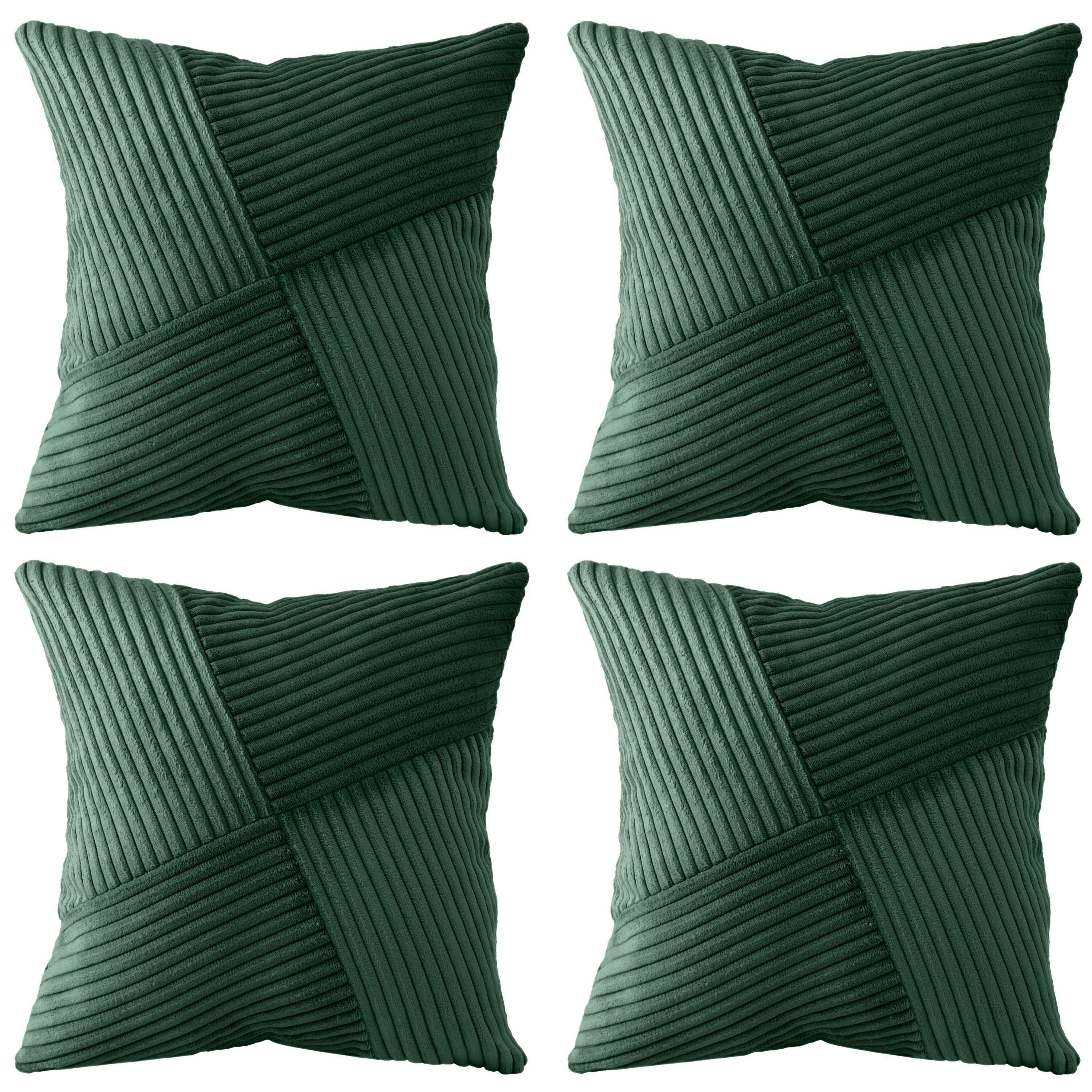 Amilian Kissenhüllen - 4er Set Kissenbezug, Kissenbezüge - Zierkissenbezüge, (4 Stück), 40x40 cm, Kissenhülle für Sofakissen, Dekokissen, Zierkissen, Kissen