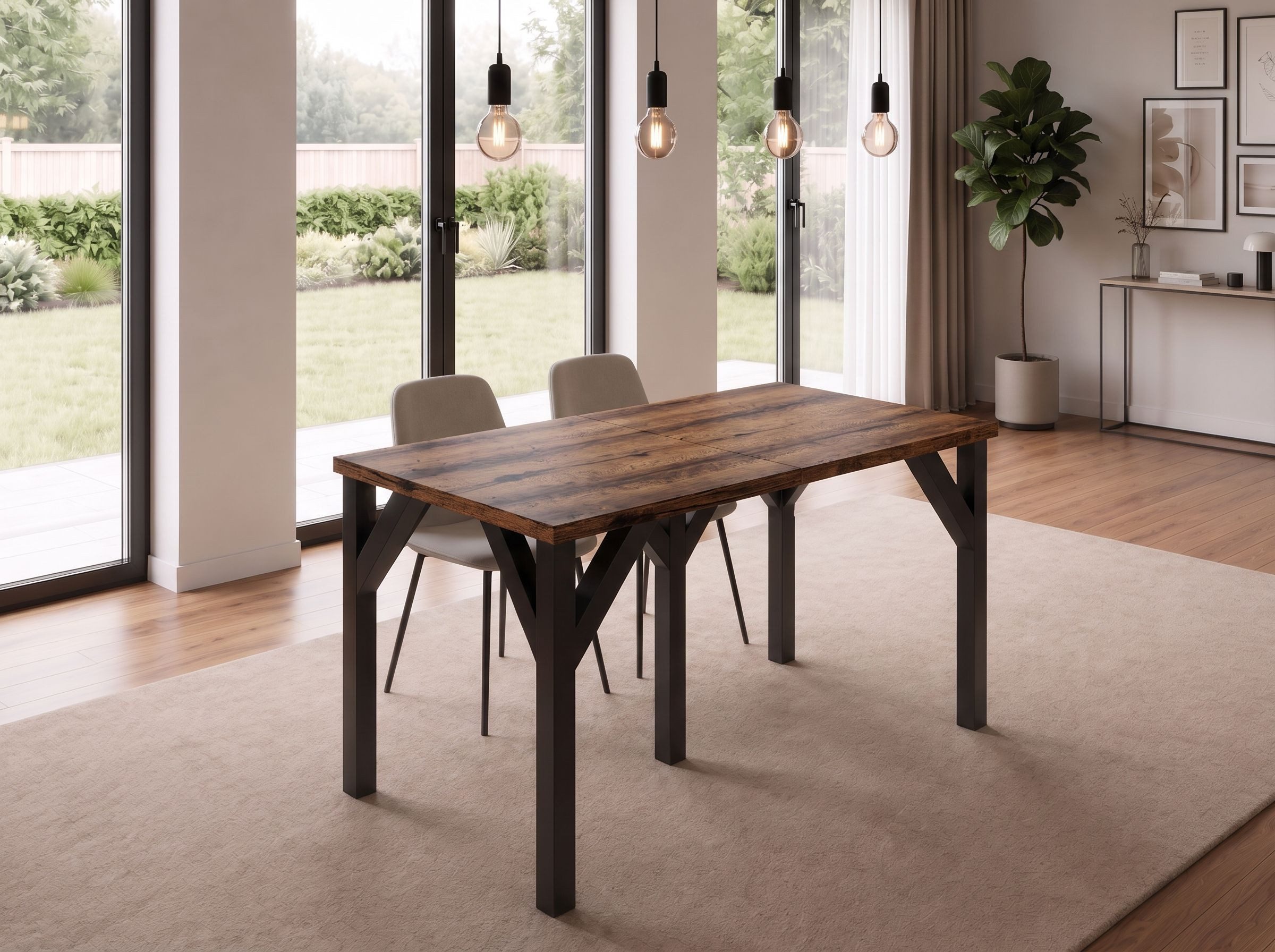 Endo-Moebel Kulissen-Esstisch XXL Dunaj 130-405cm ausziehbar erweiterbar extra groß 4m lang (1 Tisch), für 10-12 Personen, breit, riesiger Designtisch, Funktionstisch modern