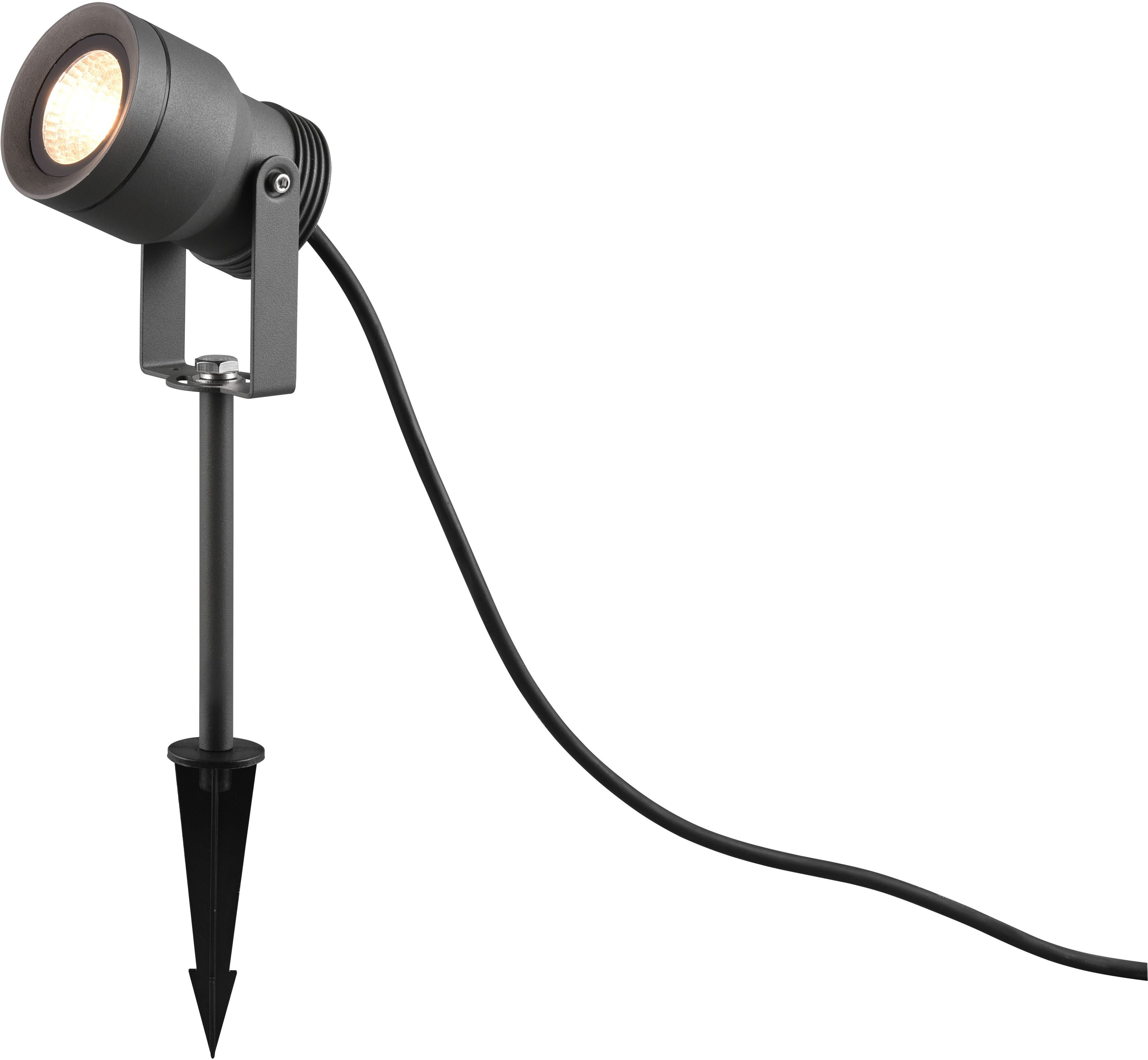 TRIO Leuchten LED Gartenstrahler MAREB, LED Fassadenbeleuchtung mit Erdspieß, 11W, LED 1000 Lumen 3000K, LED fest integriert, Warmweiß, Spot flexibel verstellbar, IP65 Outdoor Spot, Strahler Hauswand Garten