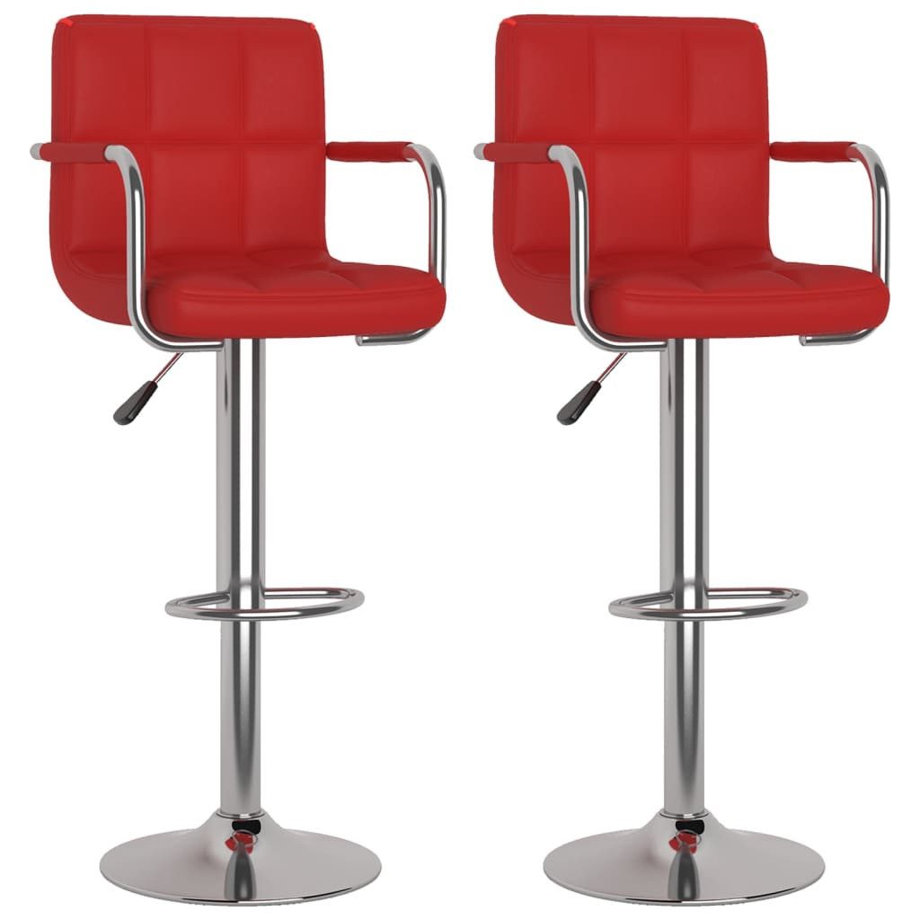 vidaXL Barhocker Barhocker 2 Stk. Weinrot Kunstleder (2 St)