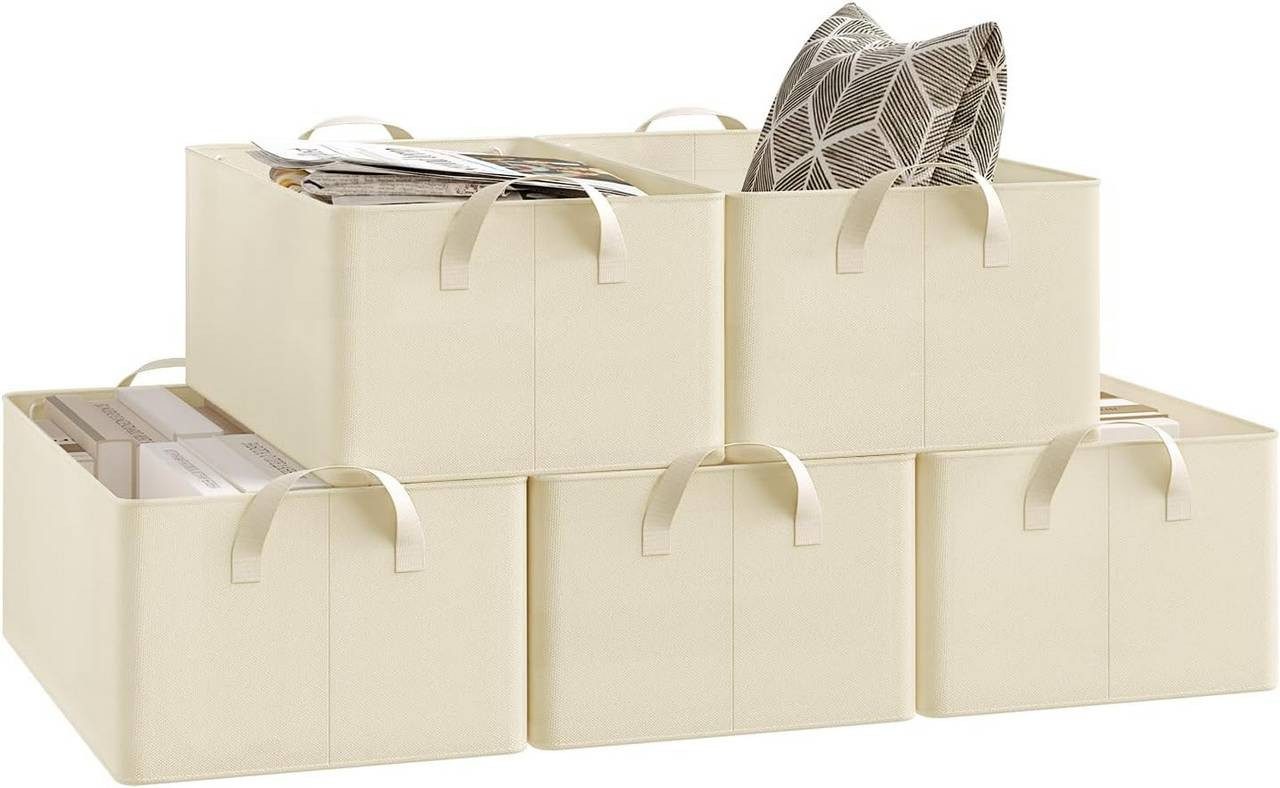 Woltu Aufbewahrungsbox (5 St), Aufbewahrungswürfel Stoff, mit Griffen, falt günstig online kaufen