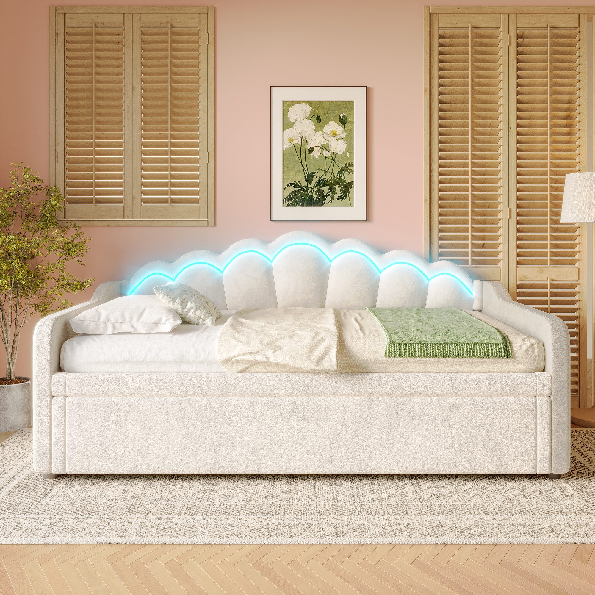 Merax Daybett 90x200cm/180x200cm Tagesbett mit Ausziehbett günstig online kaufen