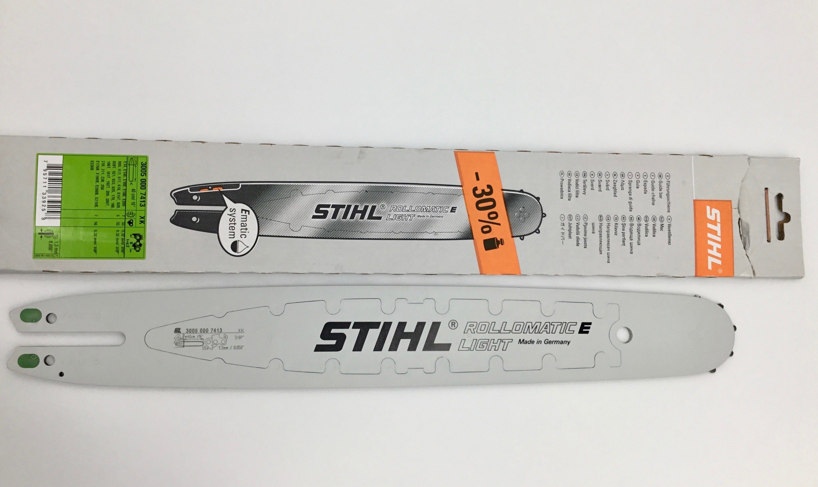 STIHL Führungsschiene Rollomatic E Light 40cm 3/8"P, 1,3 mm 30050007413, 1,3 mm, (Rollomatic E Light 40cm 3/8"P, 1,3 mm 30050007413, 1-St., Rollomatic E Light 40cm 3/8"P, 1,3 mm 30050007413)