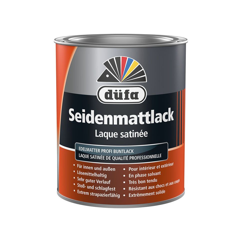 düfa Lack Seidenmattlack 750 ml matter Buntlack, auf Kunstharzbasis mit High Solid Technologie