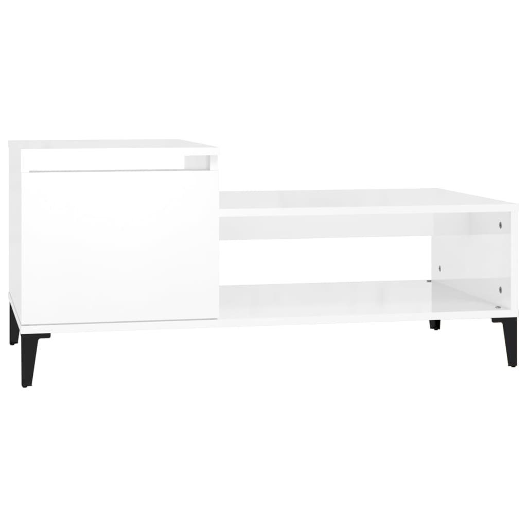 vidaXL Couchtisch Couchtisch Hochglanz-Weiß 100x50x45 cm günstig online kaufen