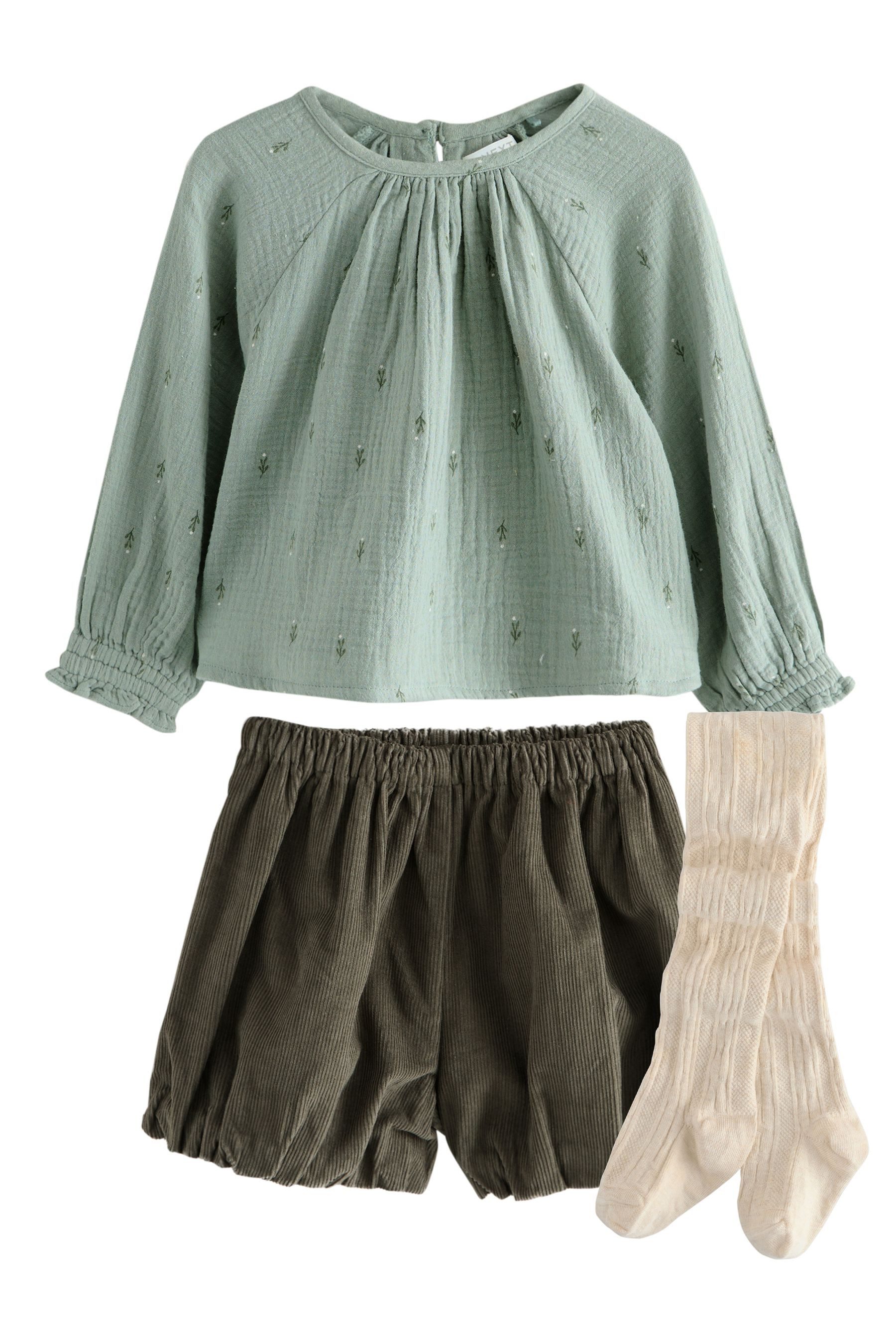 Bluse & Shorts Pumphose und Bluse im Set