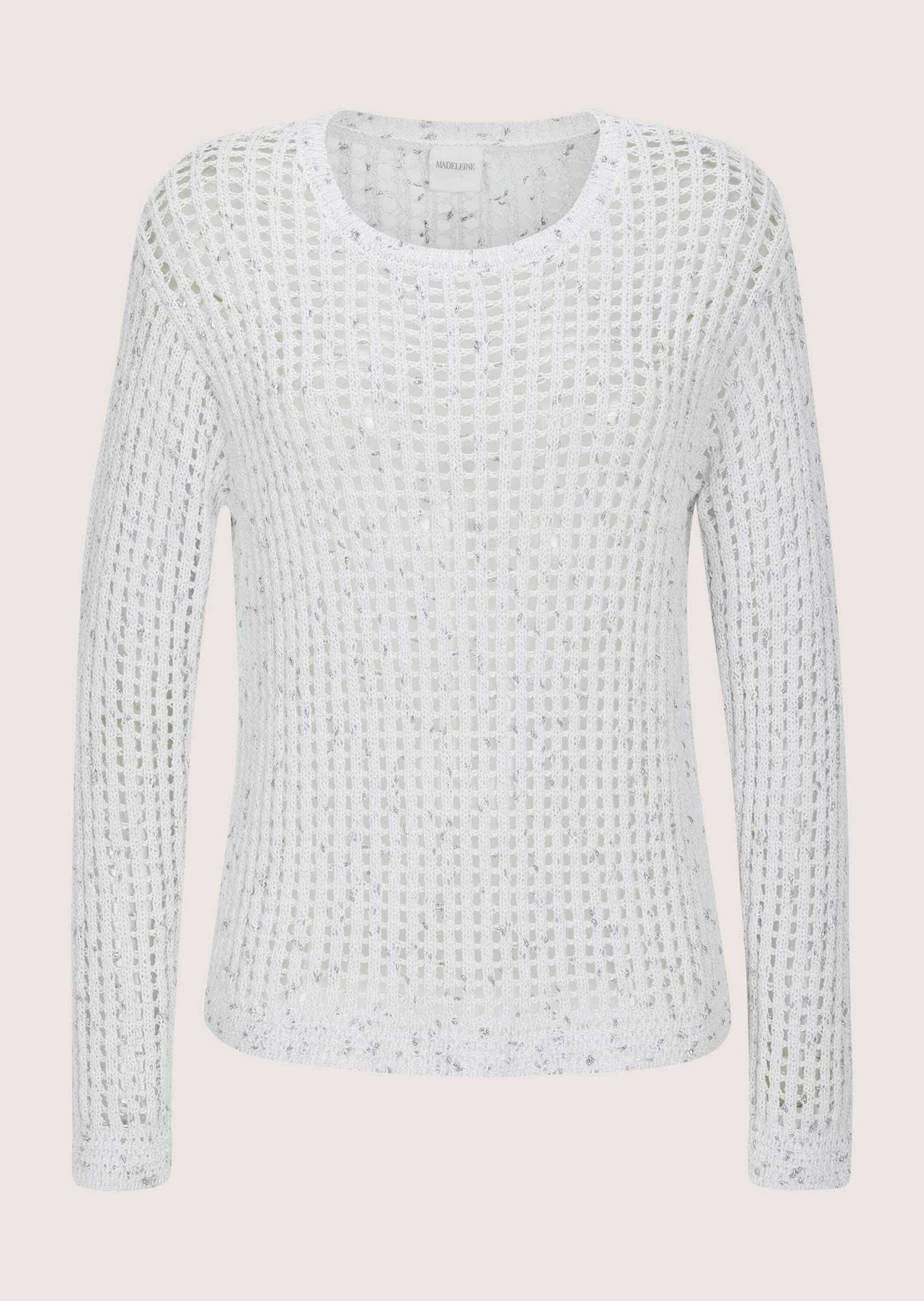 Strickpullover Ajourpullover mit Glanzeffekt