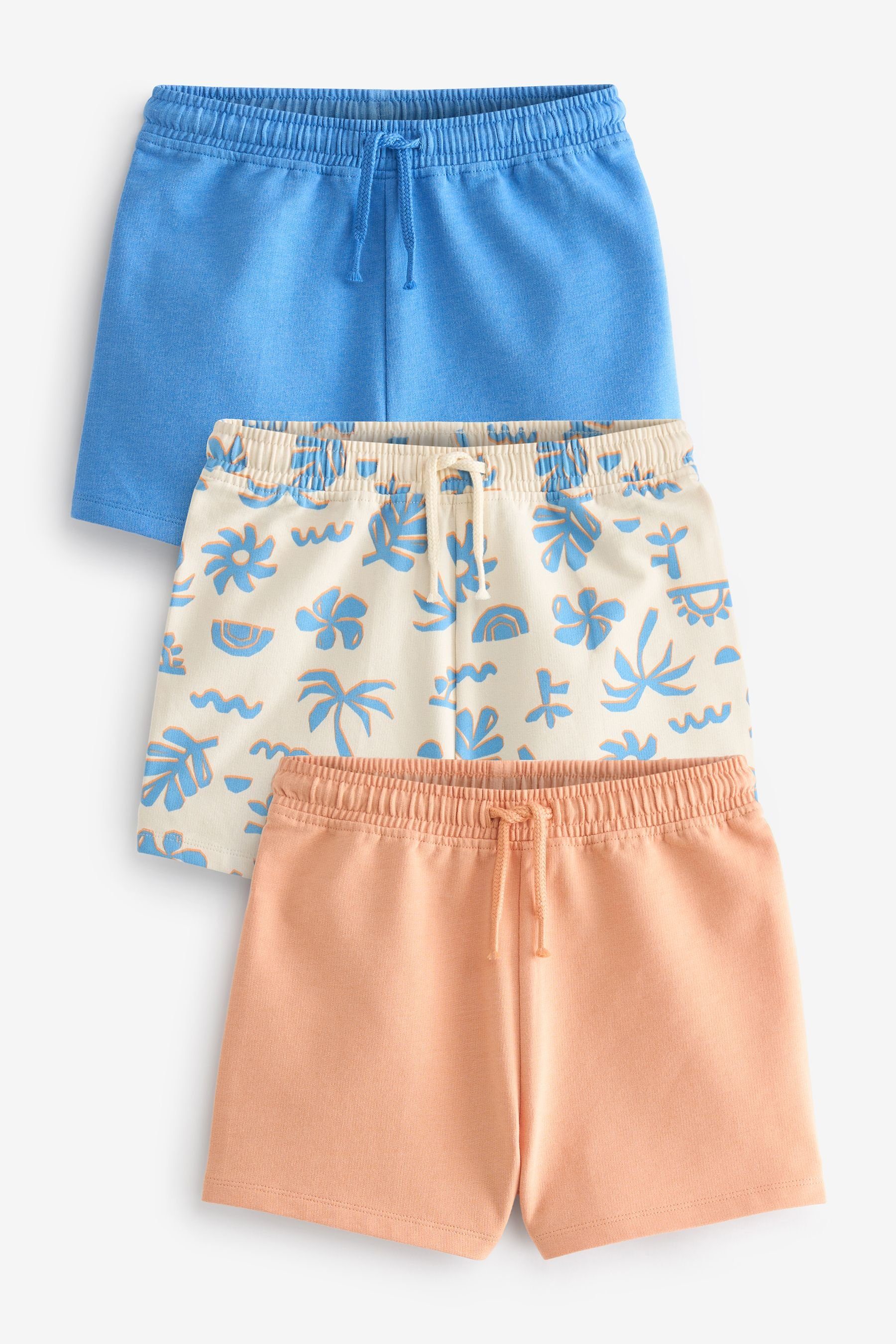 NEXT Basic Jersey-Shorts 3er Pack - Bequeme Alltags-Shorts