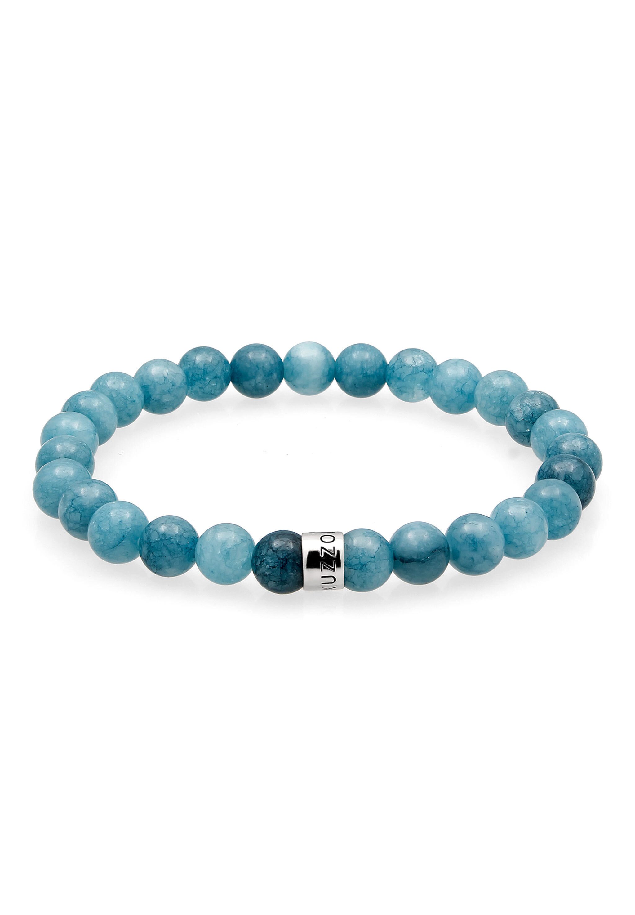 Bead-Armband-Set Perlen Achat Aquamarin 925 Sterling Silber