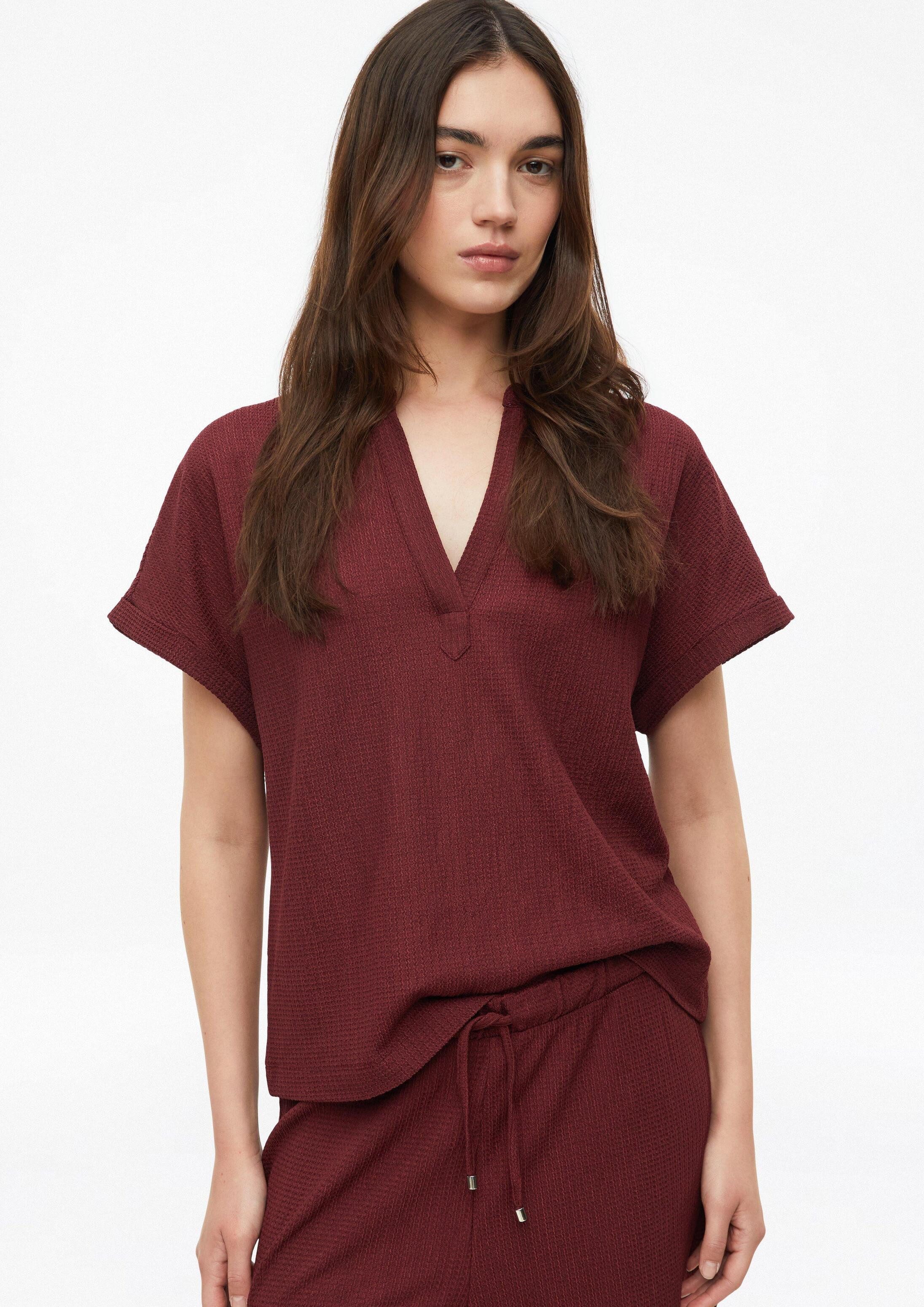s.Oliver Kurzarmshirt T-Shirt T-Shirt aus Crêpejersey